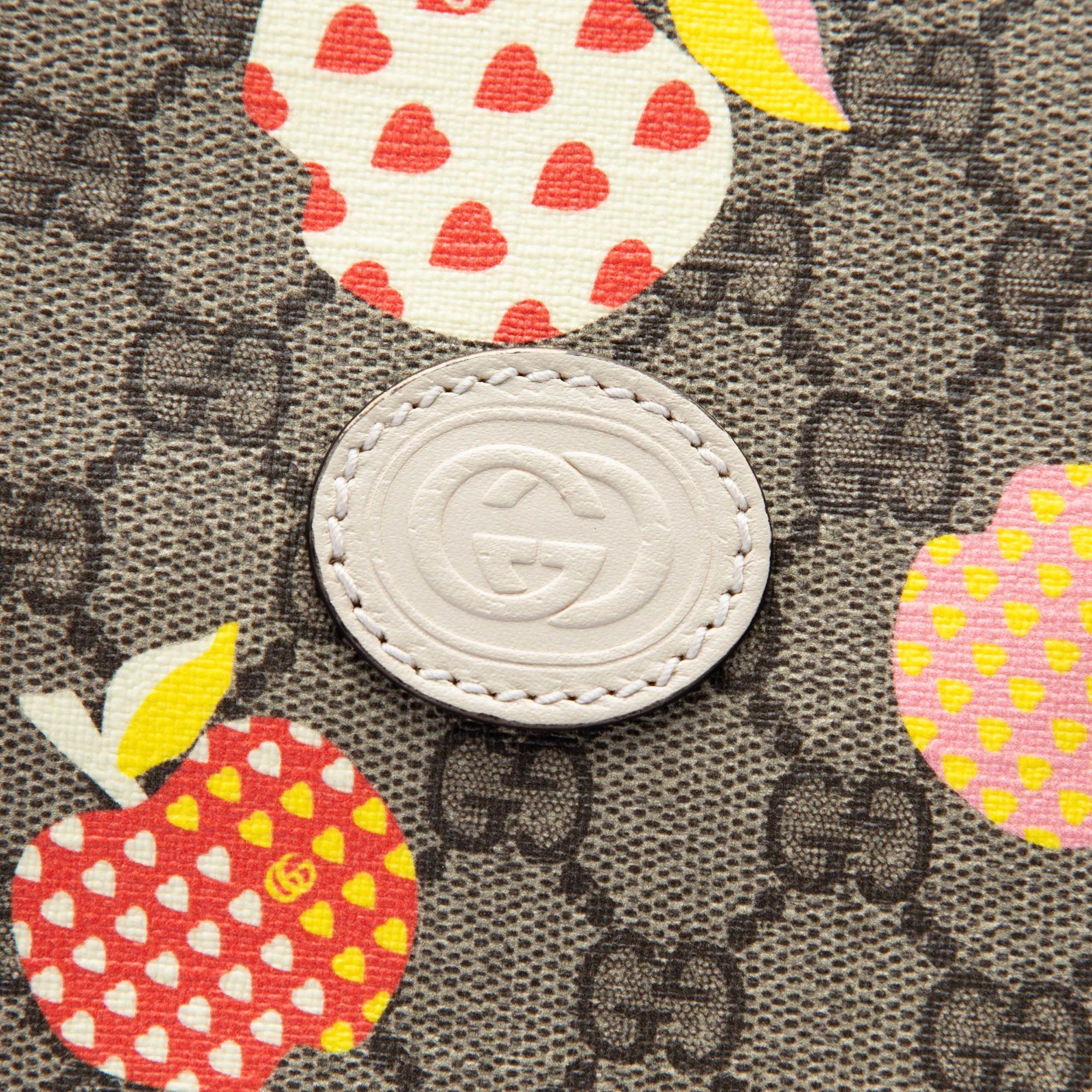 Gucci Large GG Supreme Les Pommes Apple and Heart Interlocking G Tote Size ONE SIZE - 6 Thumbnail