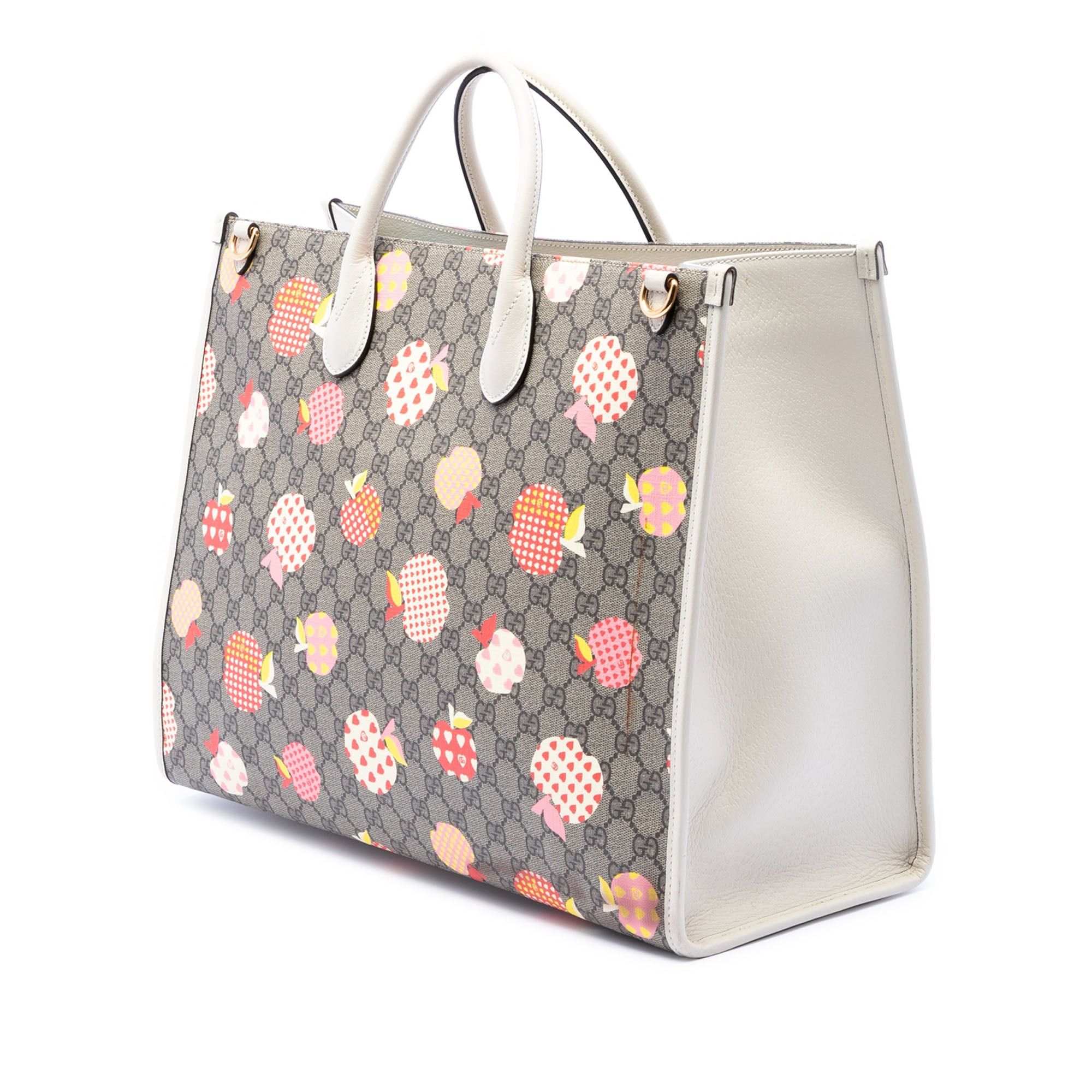 Gucci Large GG Supreme Les Pommes Apple and Heart Interlocking G Tote Size ONE SIZE - 2 Thumbnail