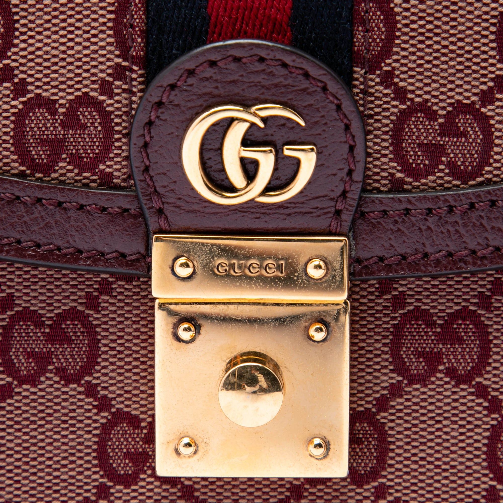 Gucci Small GG Canvas Web Ophidia Top Handle Flap Size ONE SIZE - 5 Thumbnail