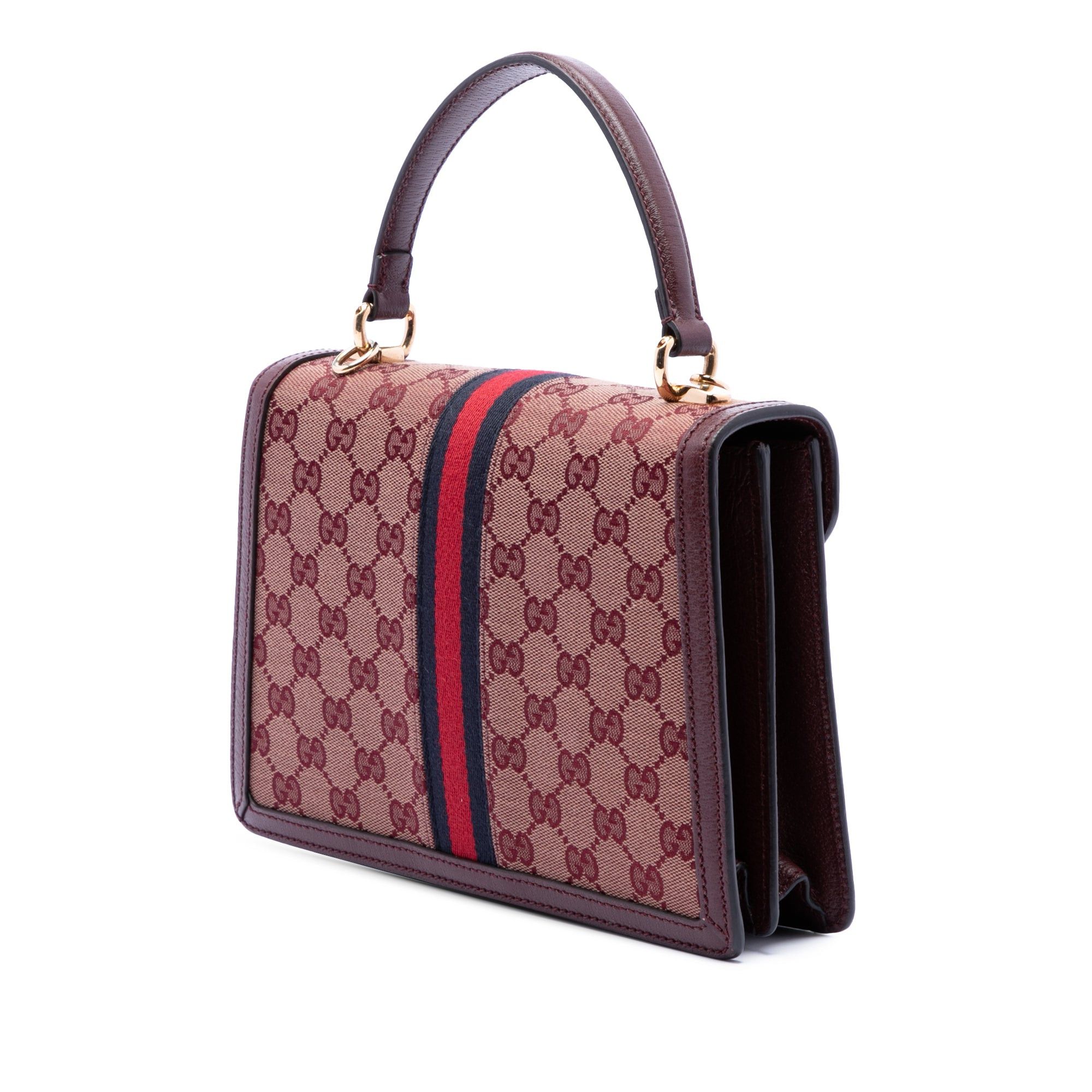 Gucci Small GG Canvas Web Ophidia Top Handle Flap Size ONE SIZE - 2 Thumbnail