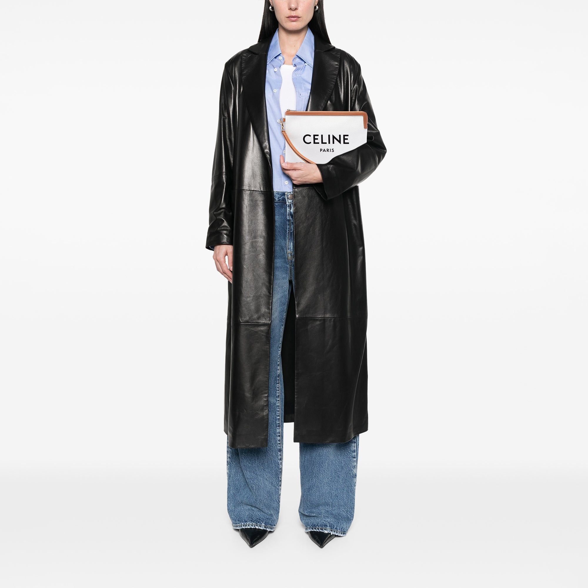 Celine Large Canvas Logo Pouch Size ONE SIZE - 6 Thumbnail