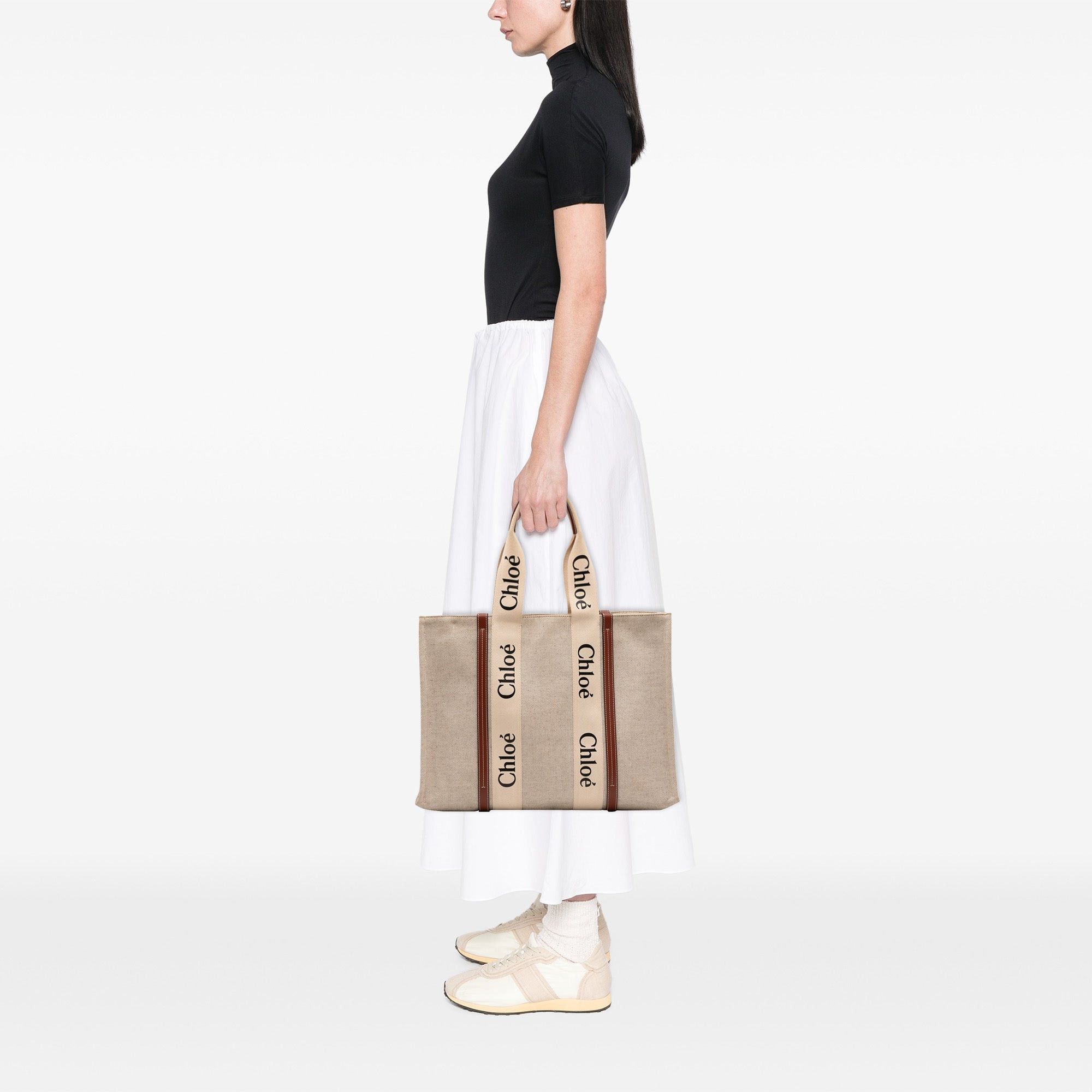 Chloe Large Canvas Woody Tote Size ONE SIZE - 6 Thumbnail