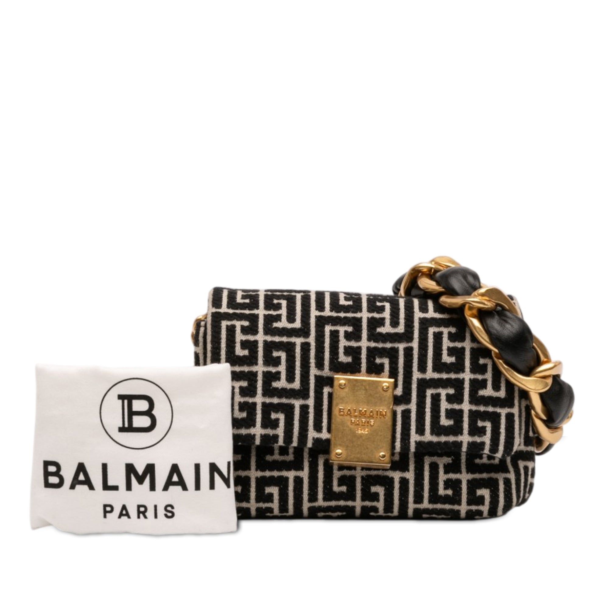 Balmain Mini Monogram Jacquard 1945 Crossbody Size ONE SIZE - 7 Thumbnail