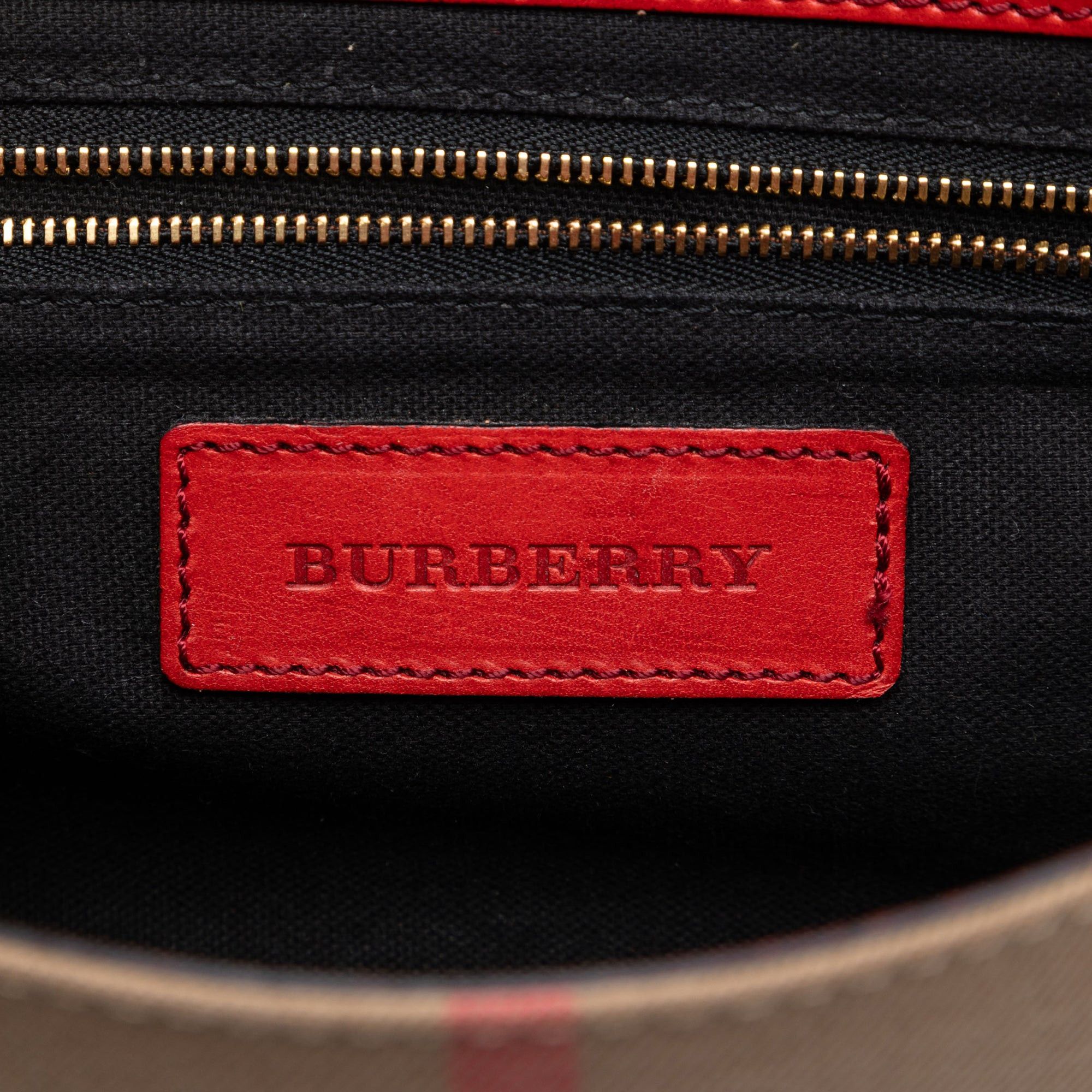 Burberry Leather and House Check Canvas Bridle Abbott Crossbody Size ONE SIZE - 5 Thumbnail