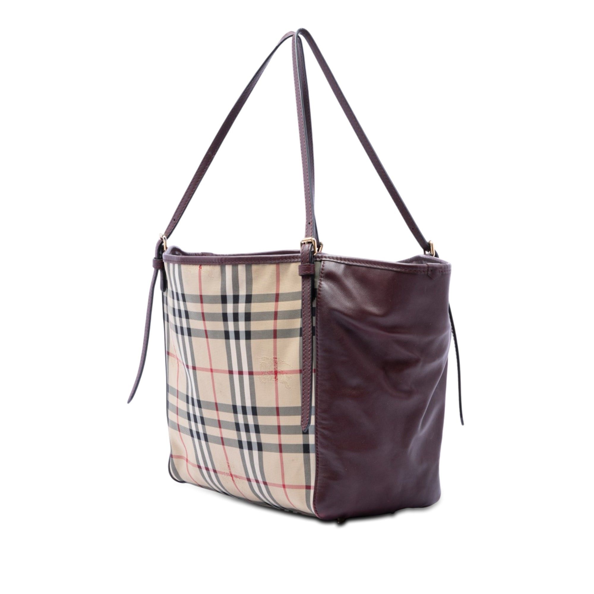Burberry Small Haymarket Check Canvas and Leather Canterbury Tote Size ONE SIZE - 2 Thumbnail