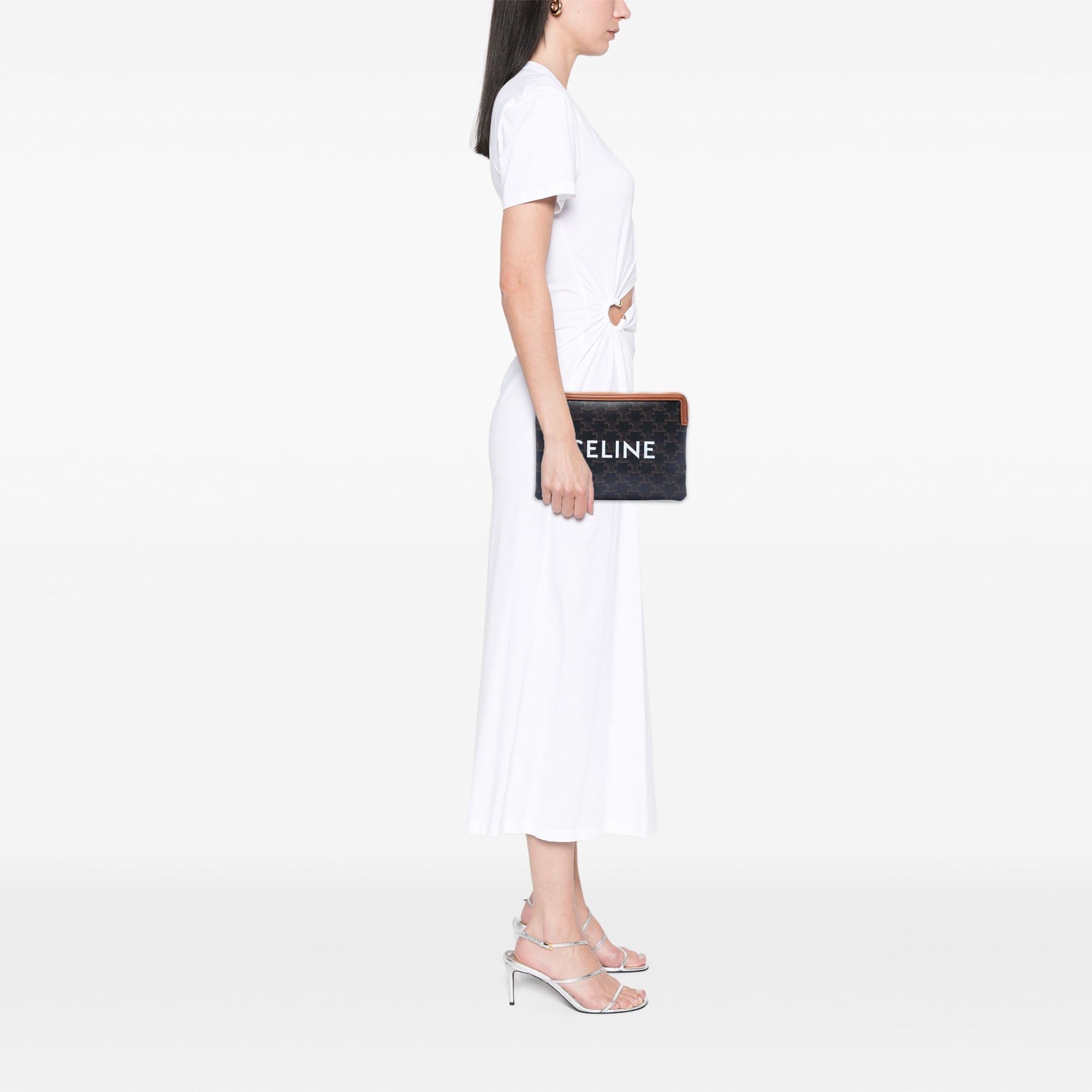 Celine Small Triomphe Coated Canvas Clutch Size ONE SIZE - 6 Thumbnail