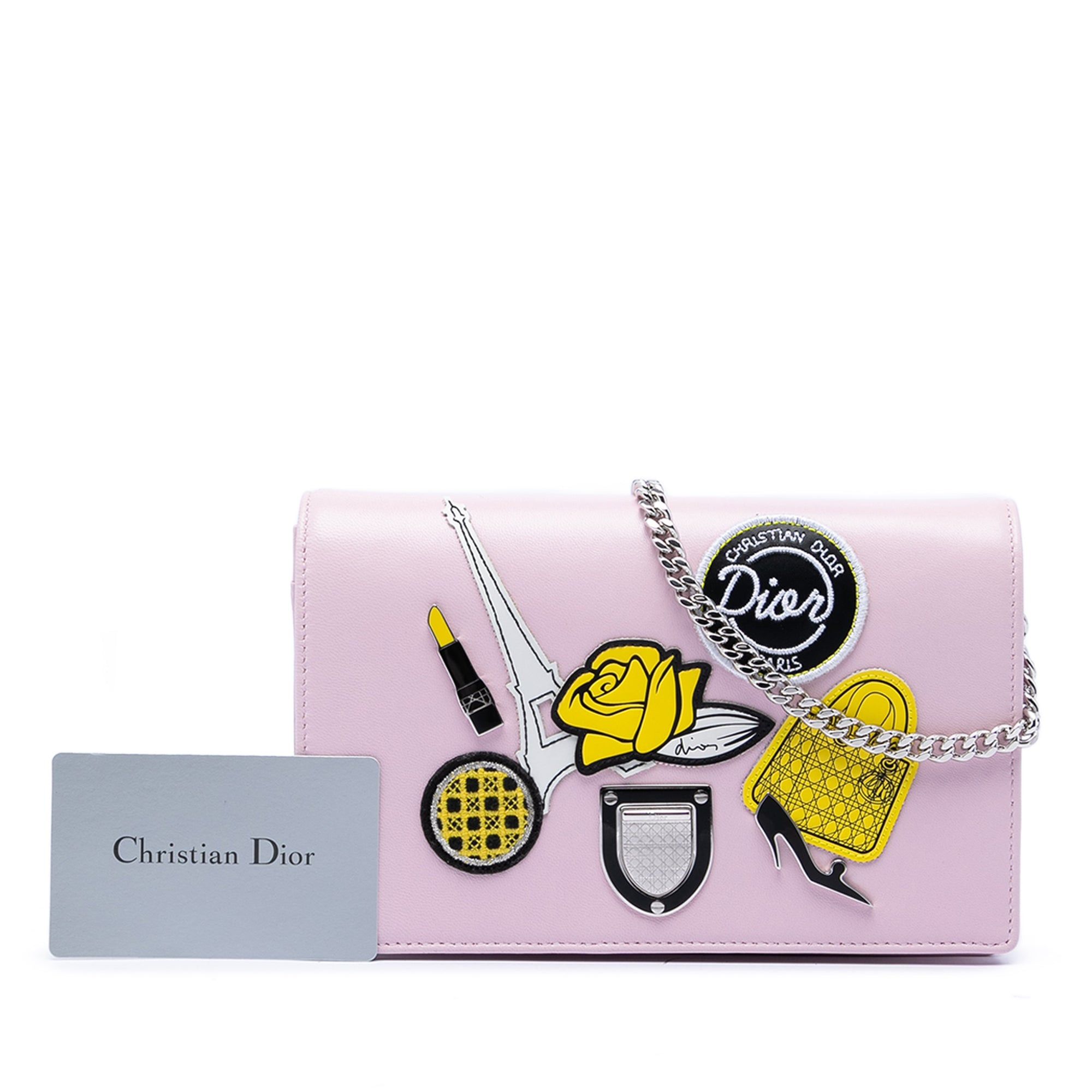 Dior Leather Patch Embroidered Diorama Wallet On Chain Size ONE SIZE - 8 Thumbnail