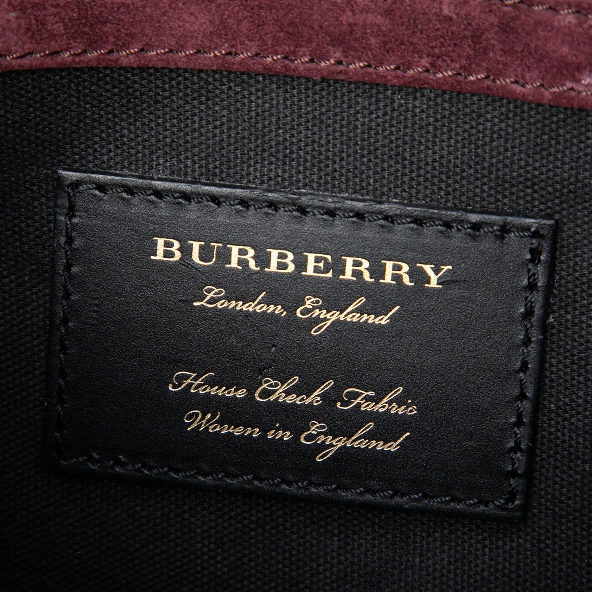 Burberry Small Leather and House Check Canvas Derby Macken Crossbody Size ONE SIZE - 5 Thumbnail