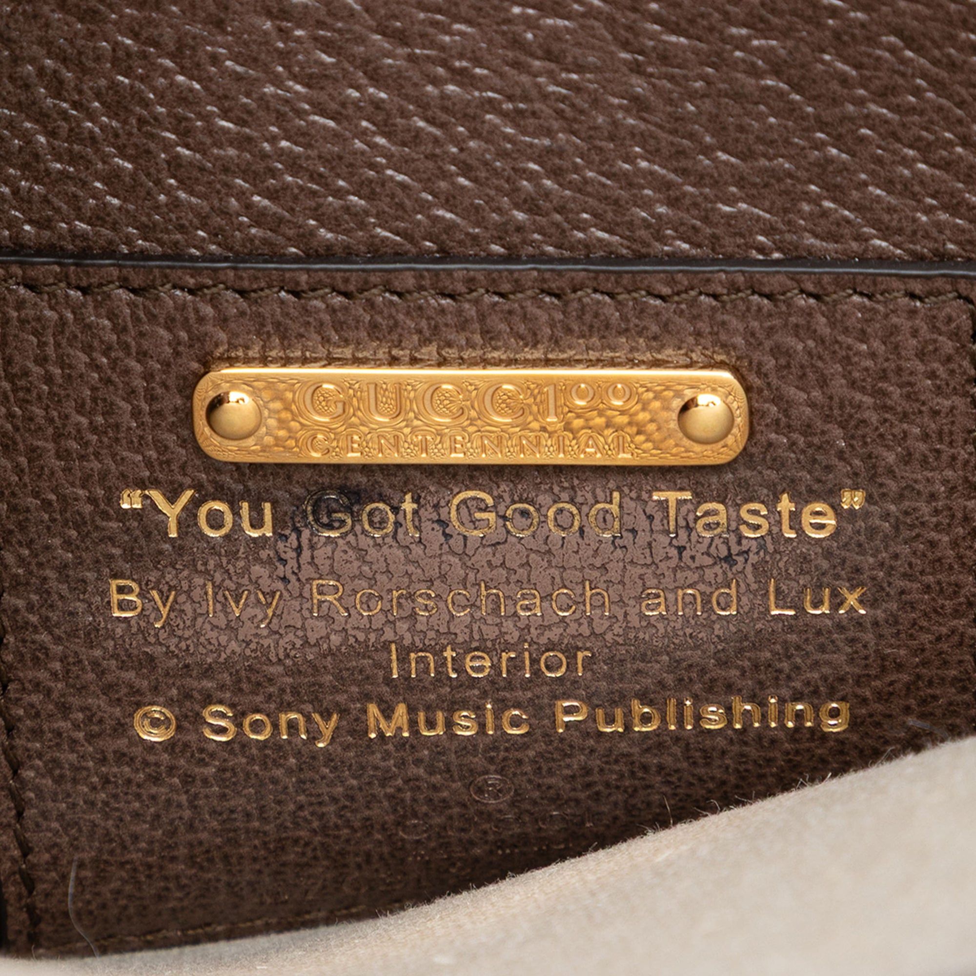 Gucci 100th Anniversary Textured Calfskin Logo Convertible Tote Size ONE SIZE - 5 Thumbnail