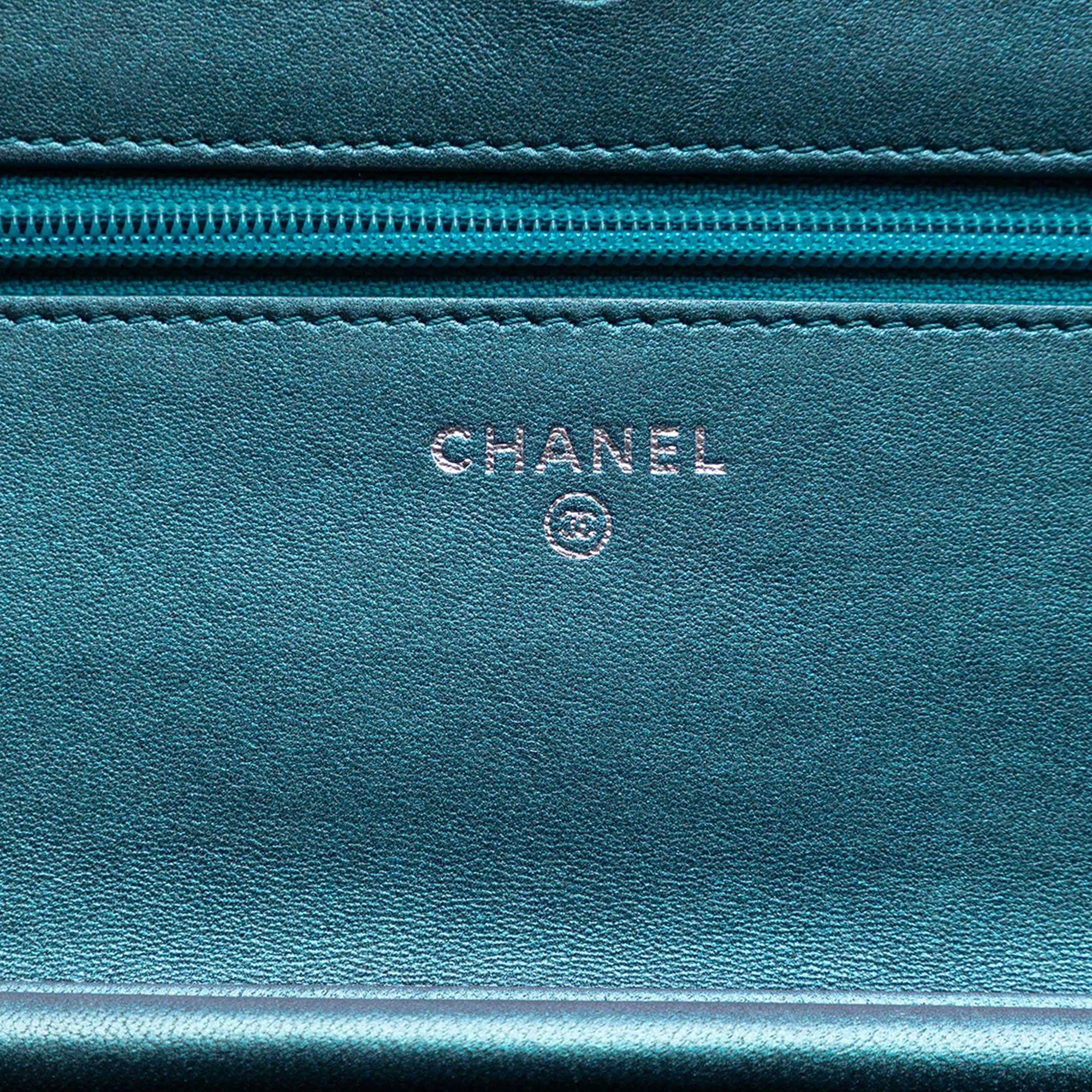 Chanel CC Quilted Metallic Lambskin Wallet On Chain Size ONE SIZE - 5 Thumbnail