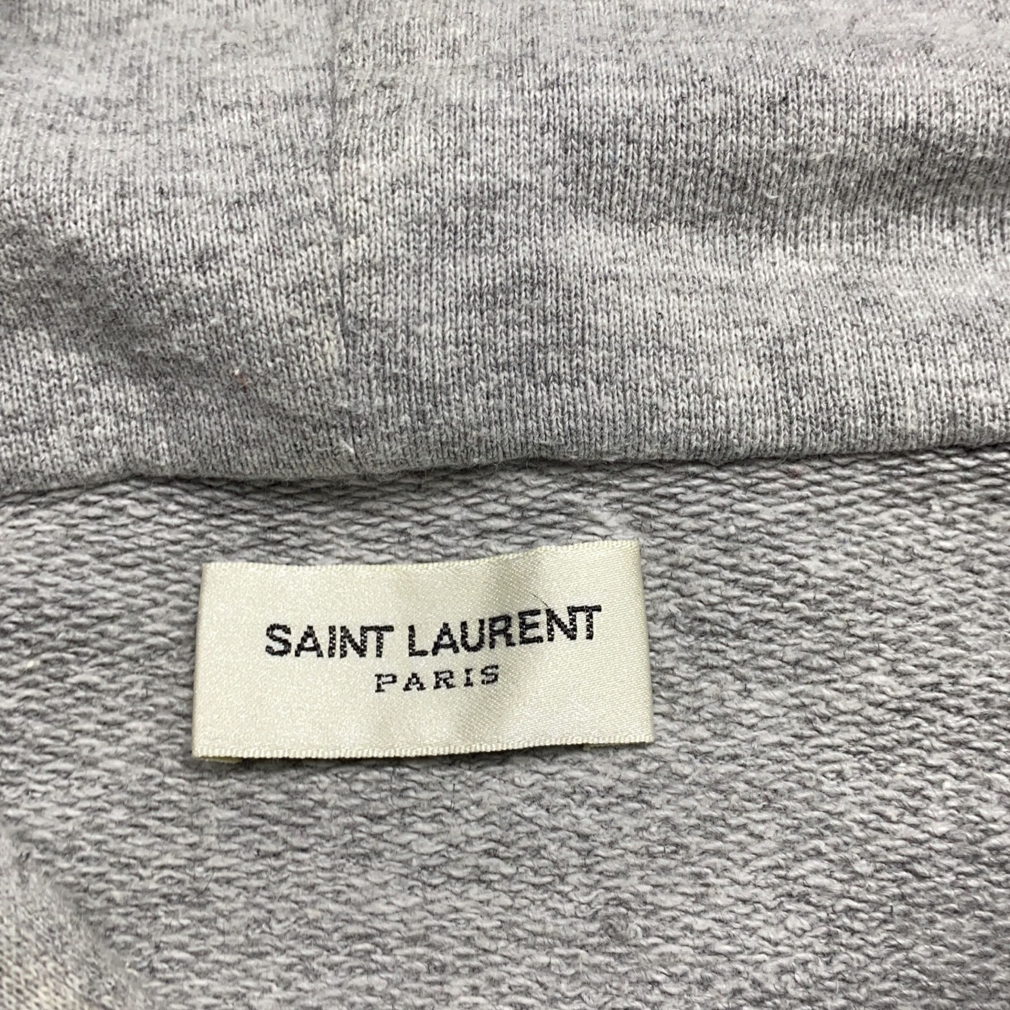 Saint Laurent Paris Saint Laurent Logo Hoodie Gray Size S Size US S / EU 44-46 / 1 - 6 Thumbnail