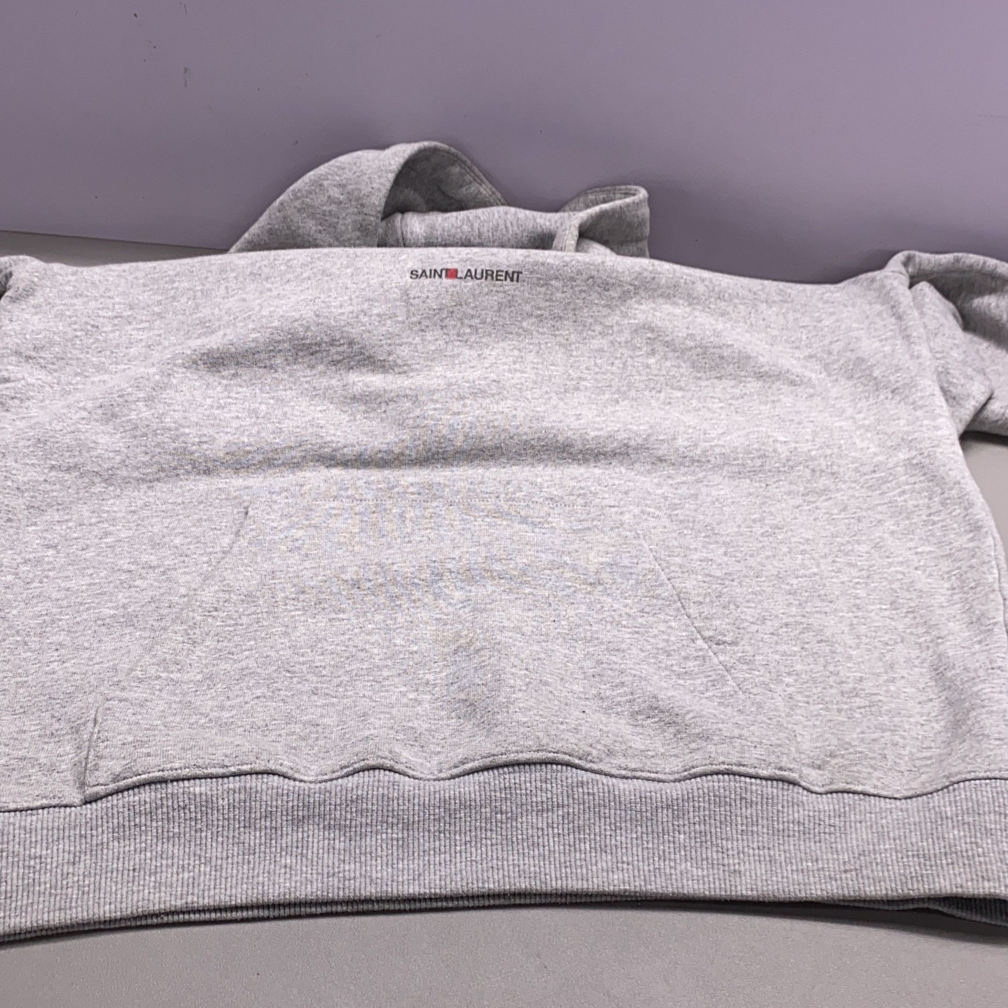Saint Laurent Paris Saint Laurent Logo Hoodie Gray Size S Size US S / EU 44-46 / 1 - 19 Thumbnail