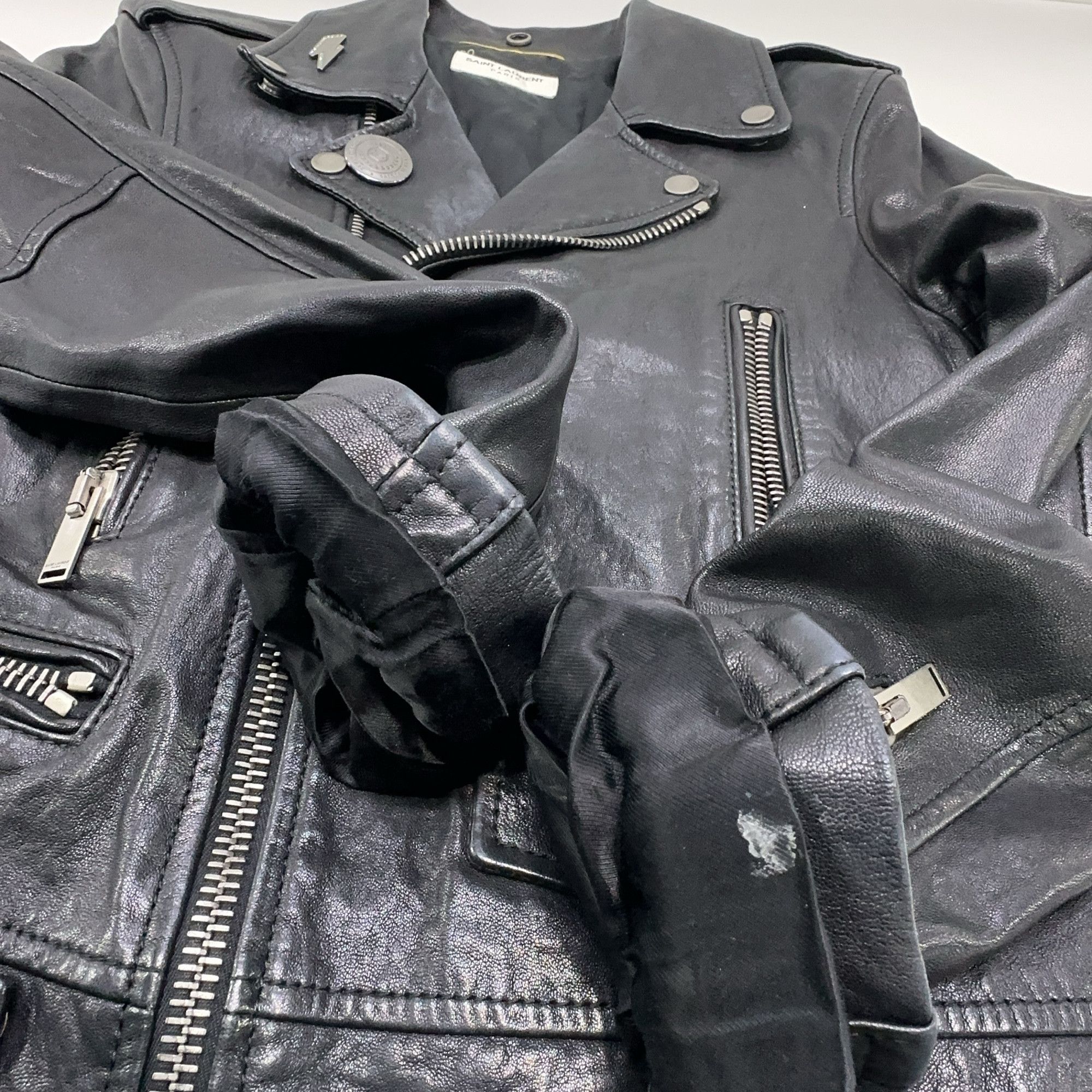 Saint Laurent Paris Saint Laurent Leather Biker Jacket Size 38 Size S / US 4 / IT 40 - 7 Thumbnail