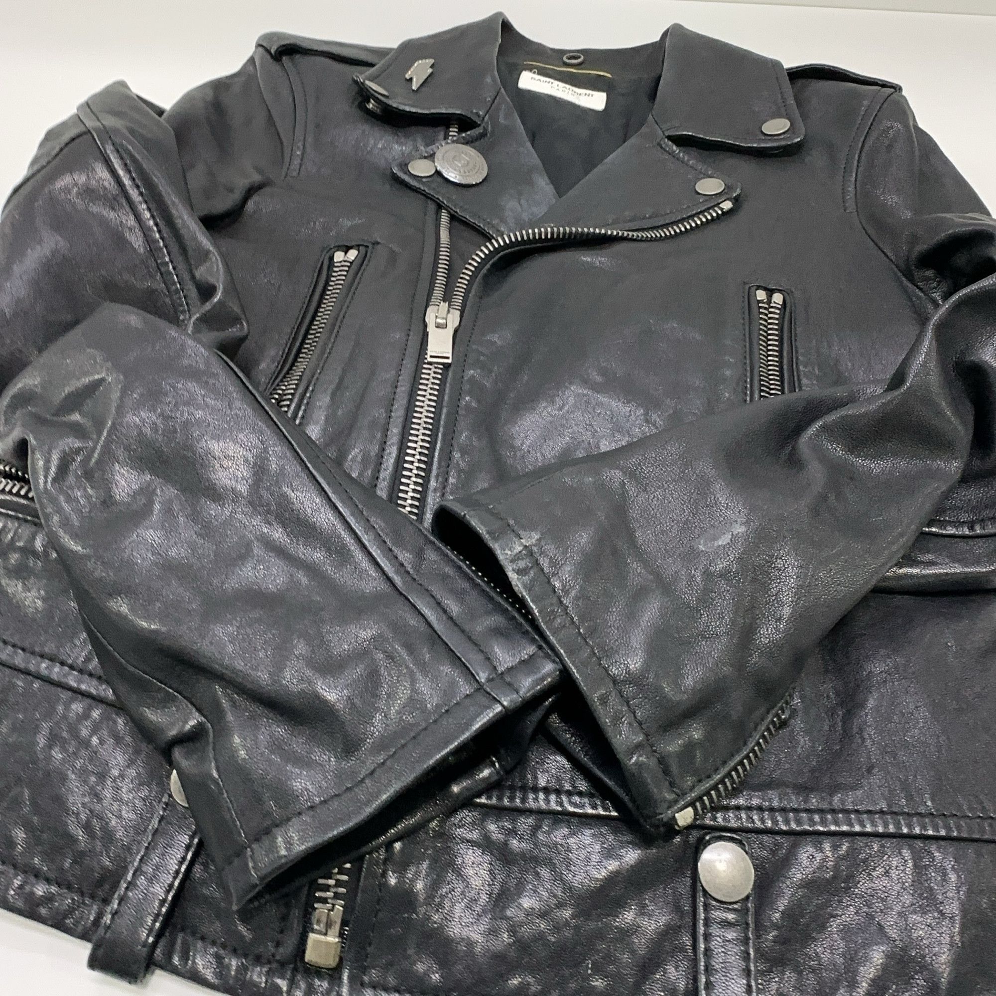 Saint Laurent Paris Saint Laurent Leather Biker Jacket Size 38 Size S / US 4 / IT 40 - 8 Thumbnail