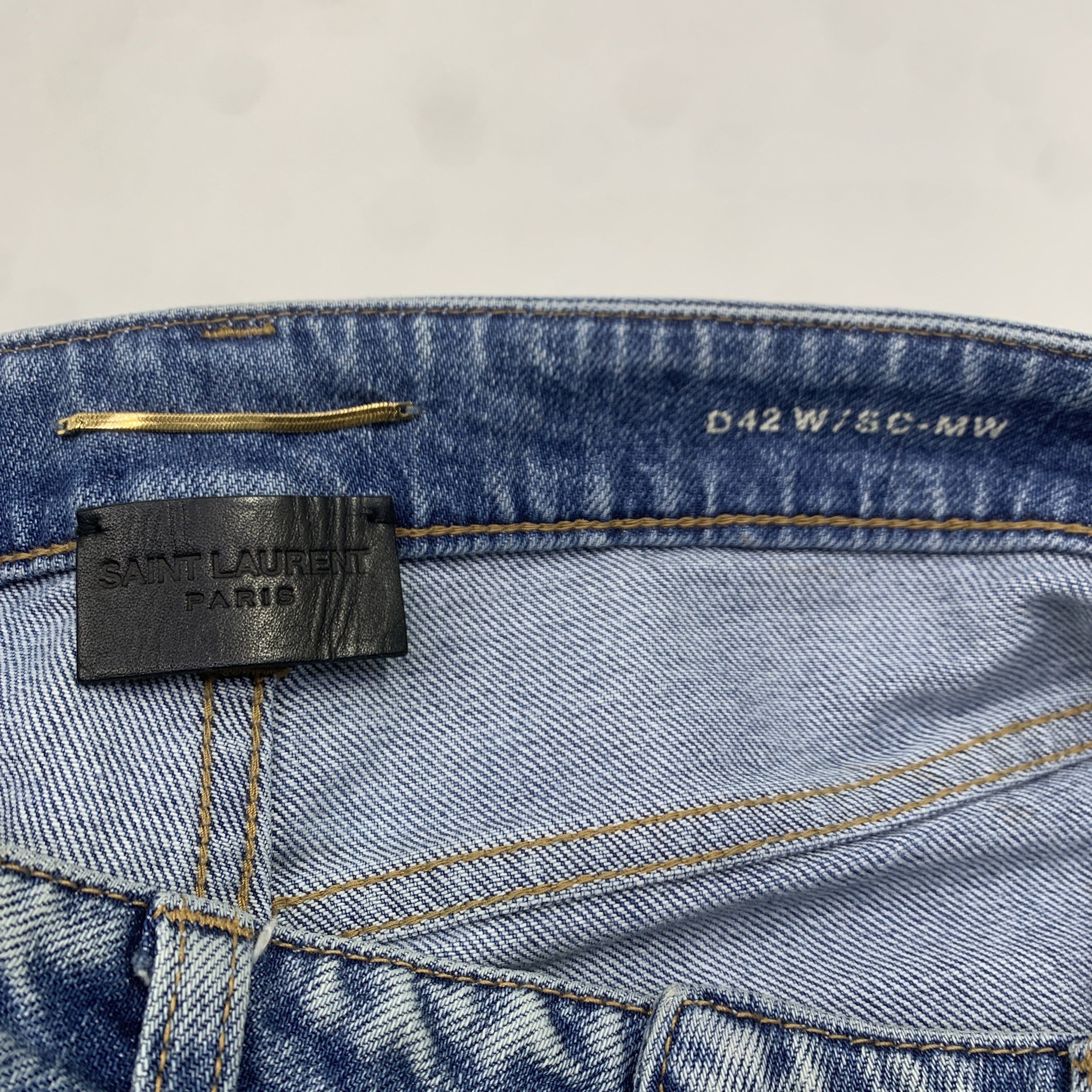 Saint Laurent Paris Saint Laurent Washed Denim Jeans Size 28 Size 28" / US 6 / IT 42 - 2 Thumbnail
