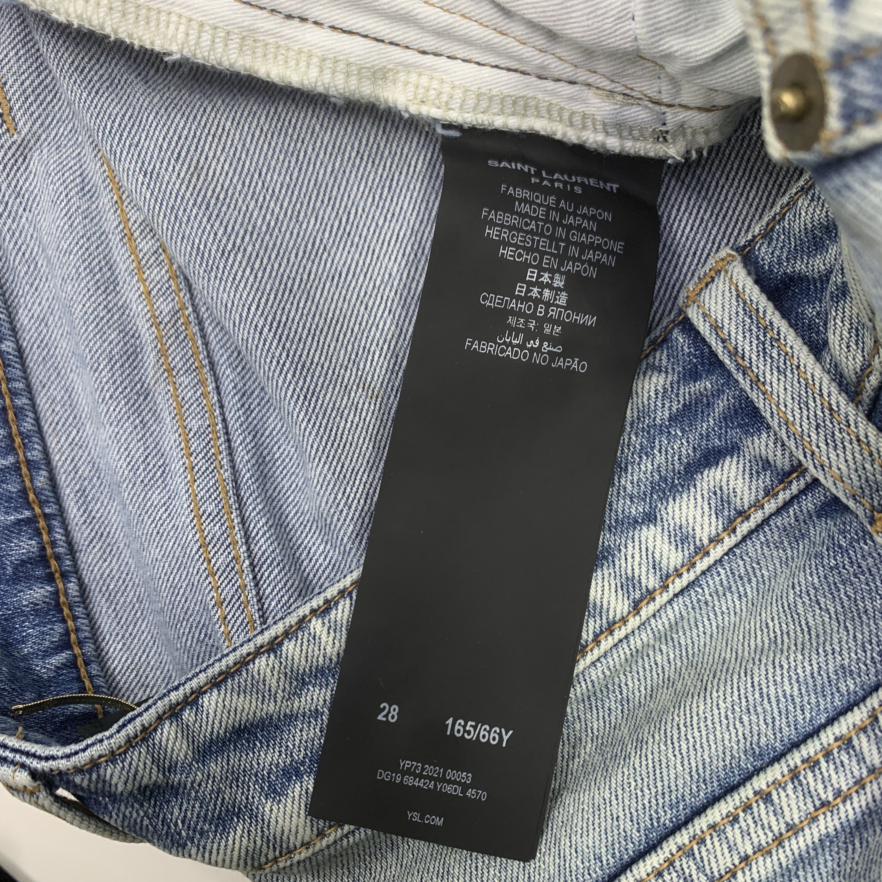 Saint Laurent Paris Saint Laurent Washed Denim Jeans Size 28 Size 28" / US 6 / IT 42 - 3 Thumbnail