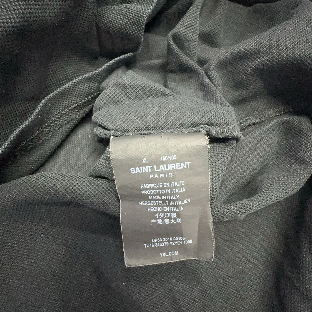 Saint Laurent Paris Saint Laurent Embroidered Logo Polo Shirt Size XL Size US XL / EU 56 / 4 - 3 Thumbnail