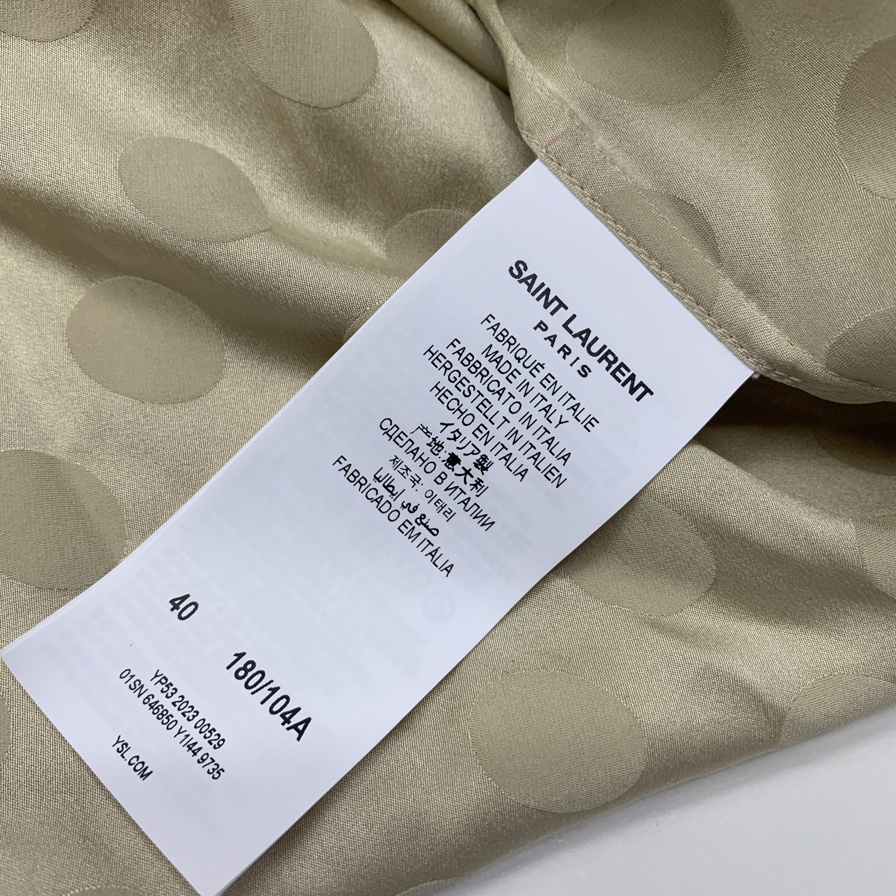 Saint Laurent Paris Saint Laurent Polka Dot Silk Button Up Shirt Size M Size US XXS / EU 40 - 3 Thumbnail