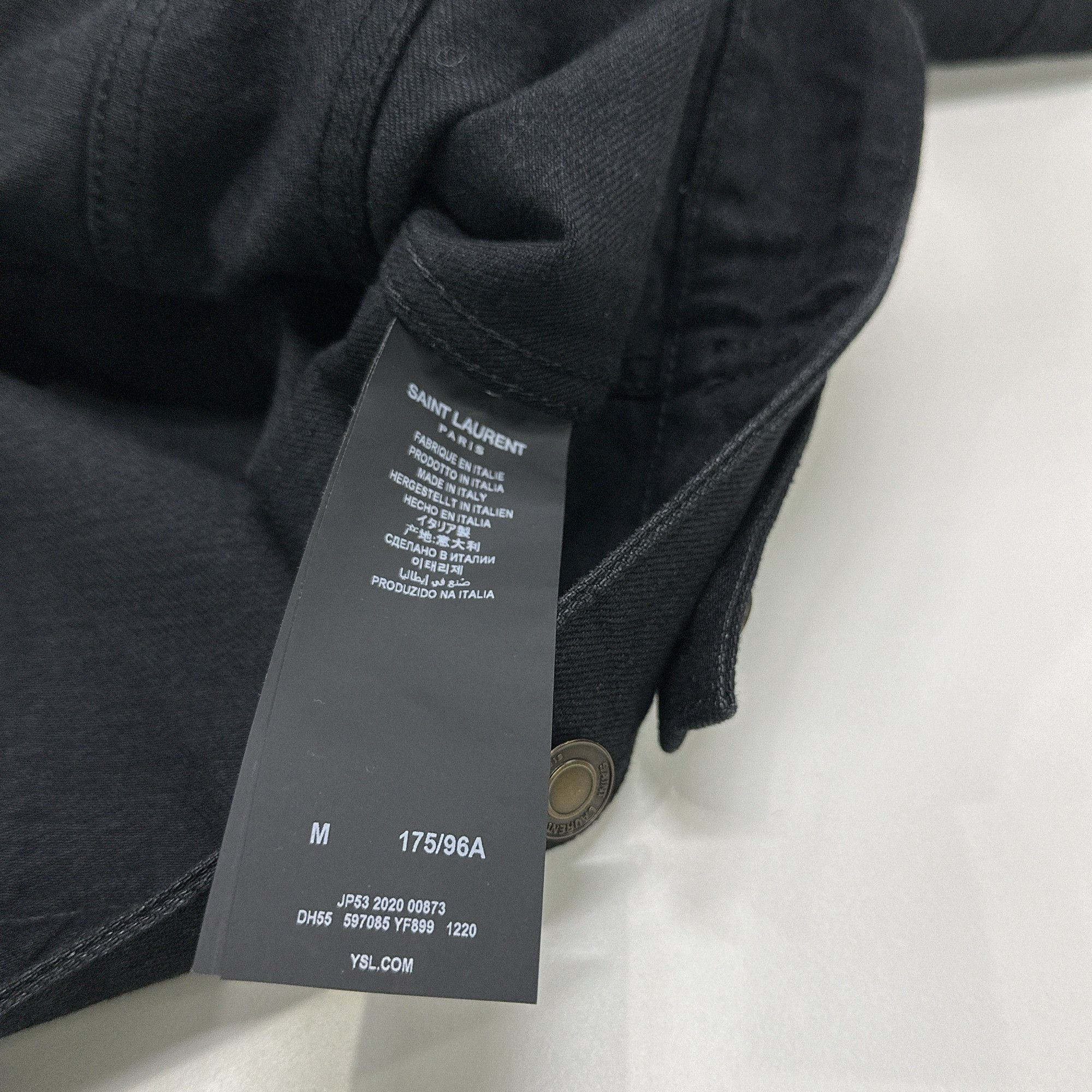 Saint Laurent Paris Saint Laurent Black Denim Jacket Size M Size US M / EU 48-50 / 2 - 4 Thumbnail