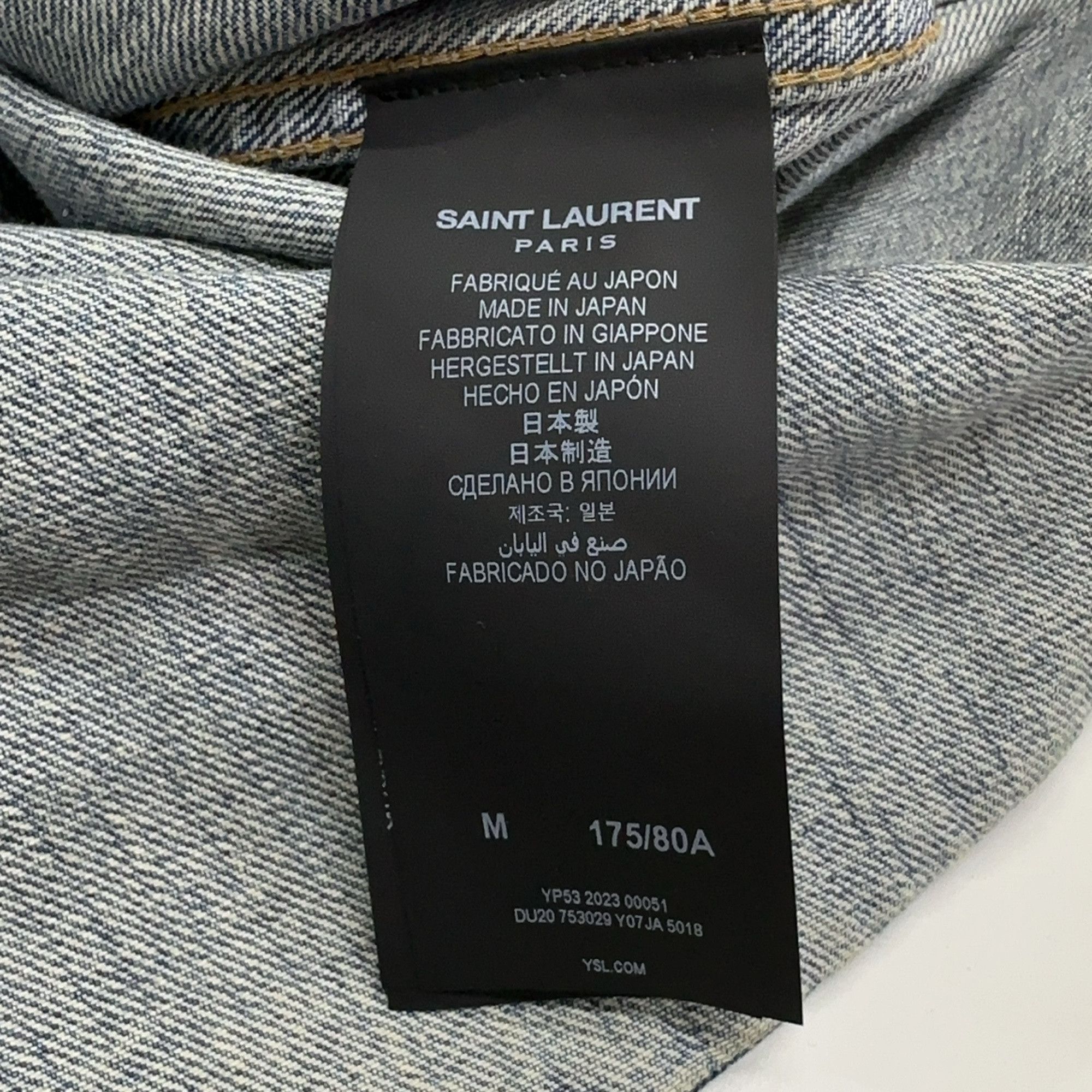 Saint Laurent Paris Saint Laurent Logo Embroidered Denim Shirt M Size US M / EU 48-50 / 2 - 3 Thumbnail