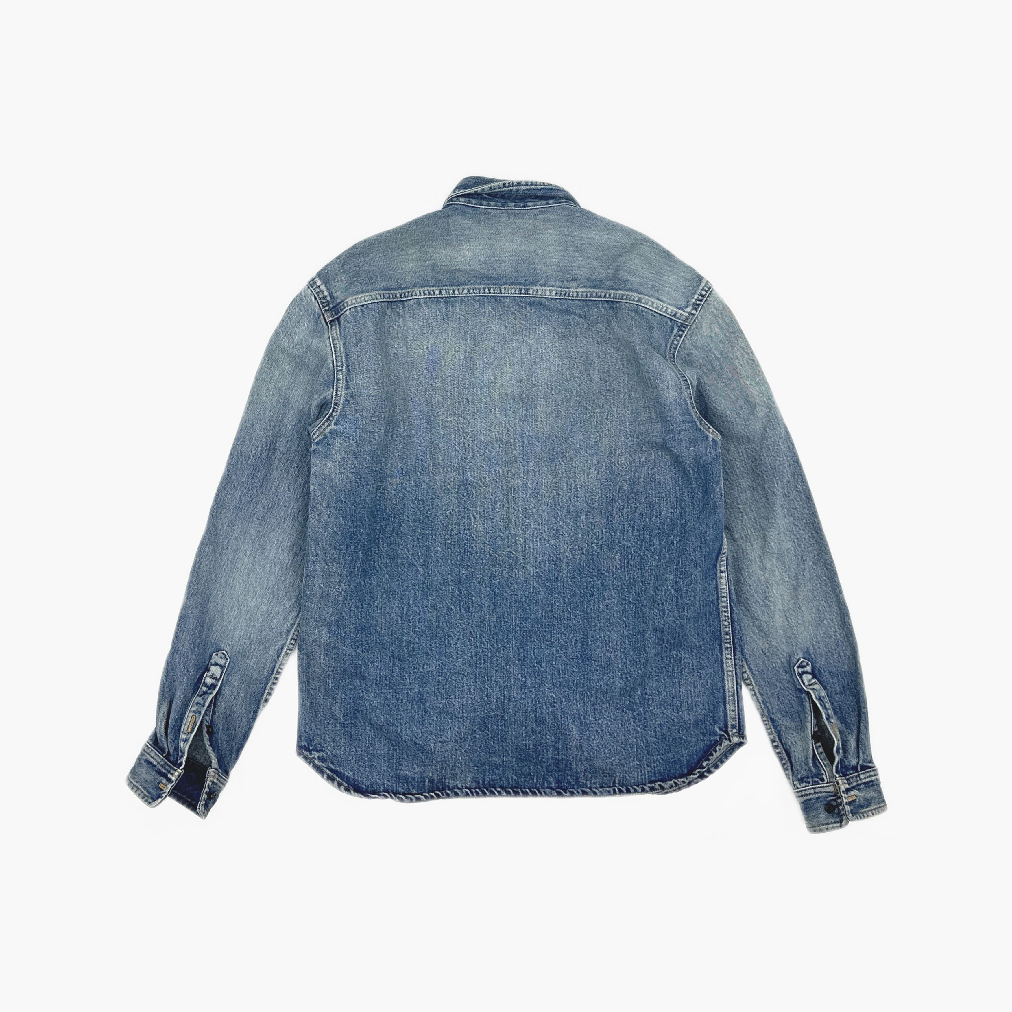 Saint Laurent Paris Saint Laurent Logo Embroidered Denim Shirt M Size US M / EU 48-50 / 2 - 2 Thumbnail