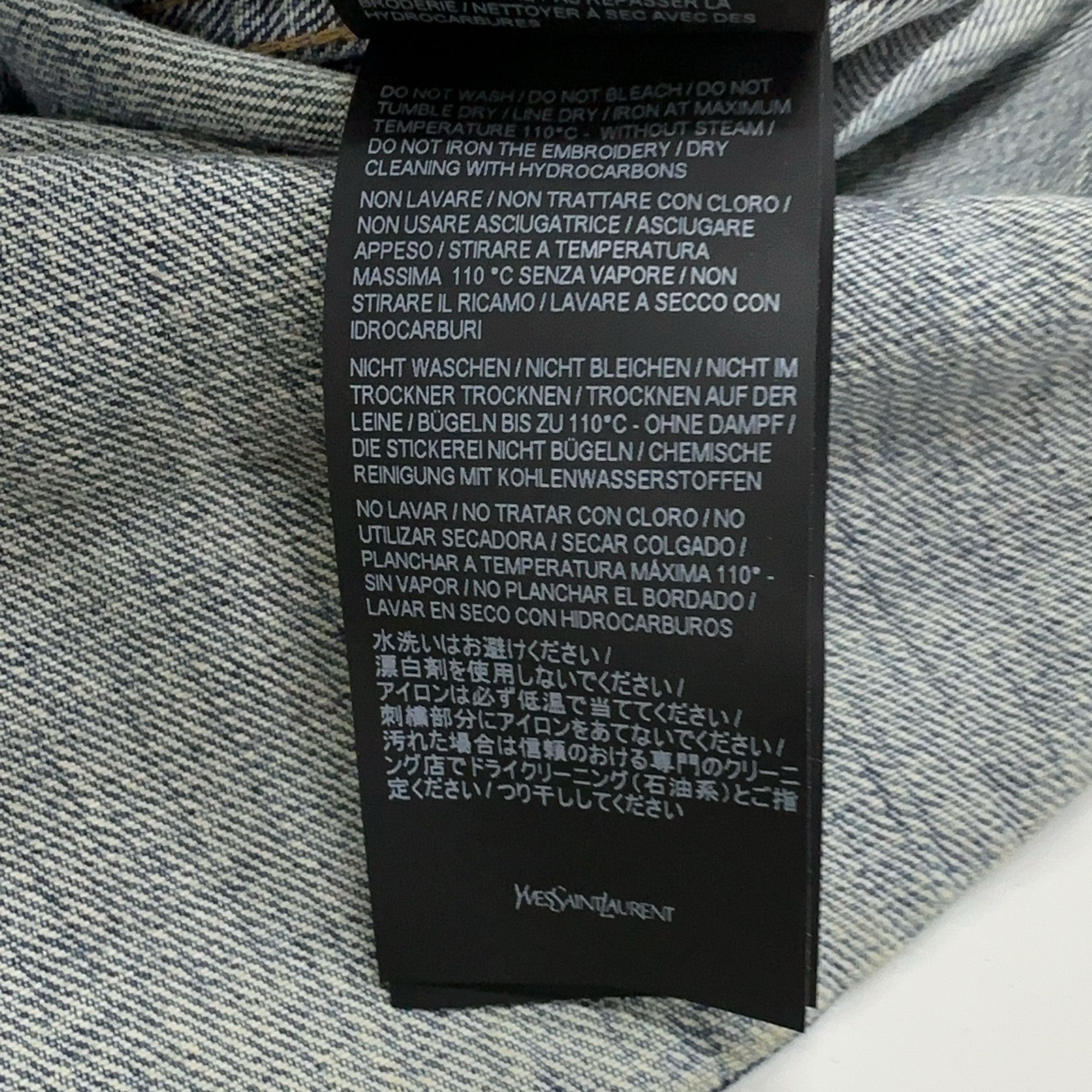 Saint Laurent Paris Saint Laurent Logo Embroidered Denim Shirt M Size US M / EU 48-50 / 2 - 5 Thumbnail