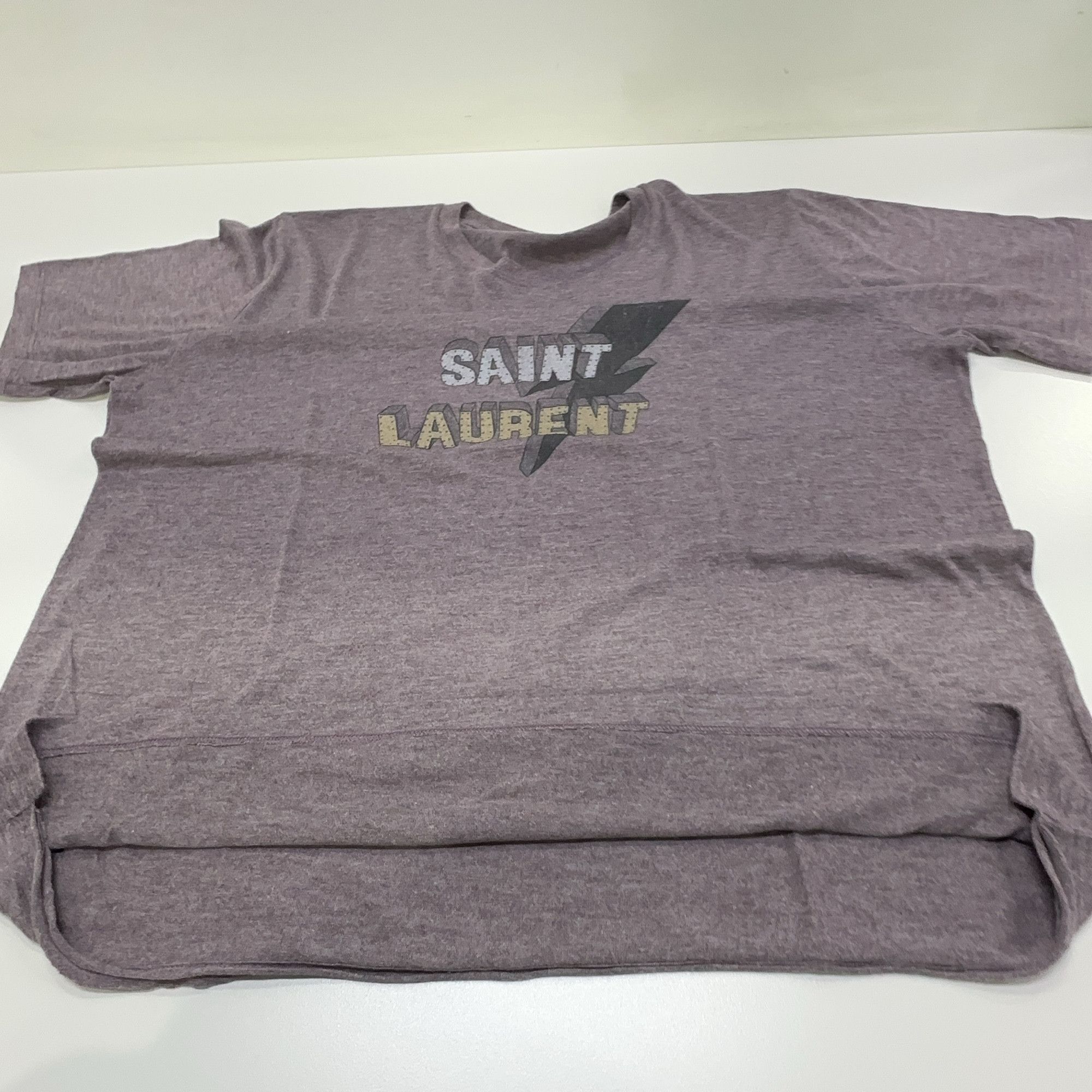 Saint Laurent Paris Saint Laurent Lightning Graphic T-Shirt Size S Size US S / EU 44-46 / 1 - 6 Thumbnail