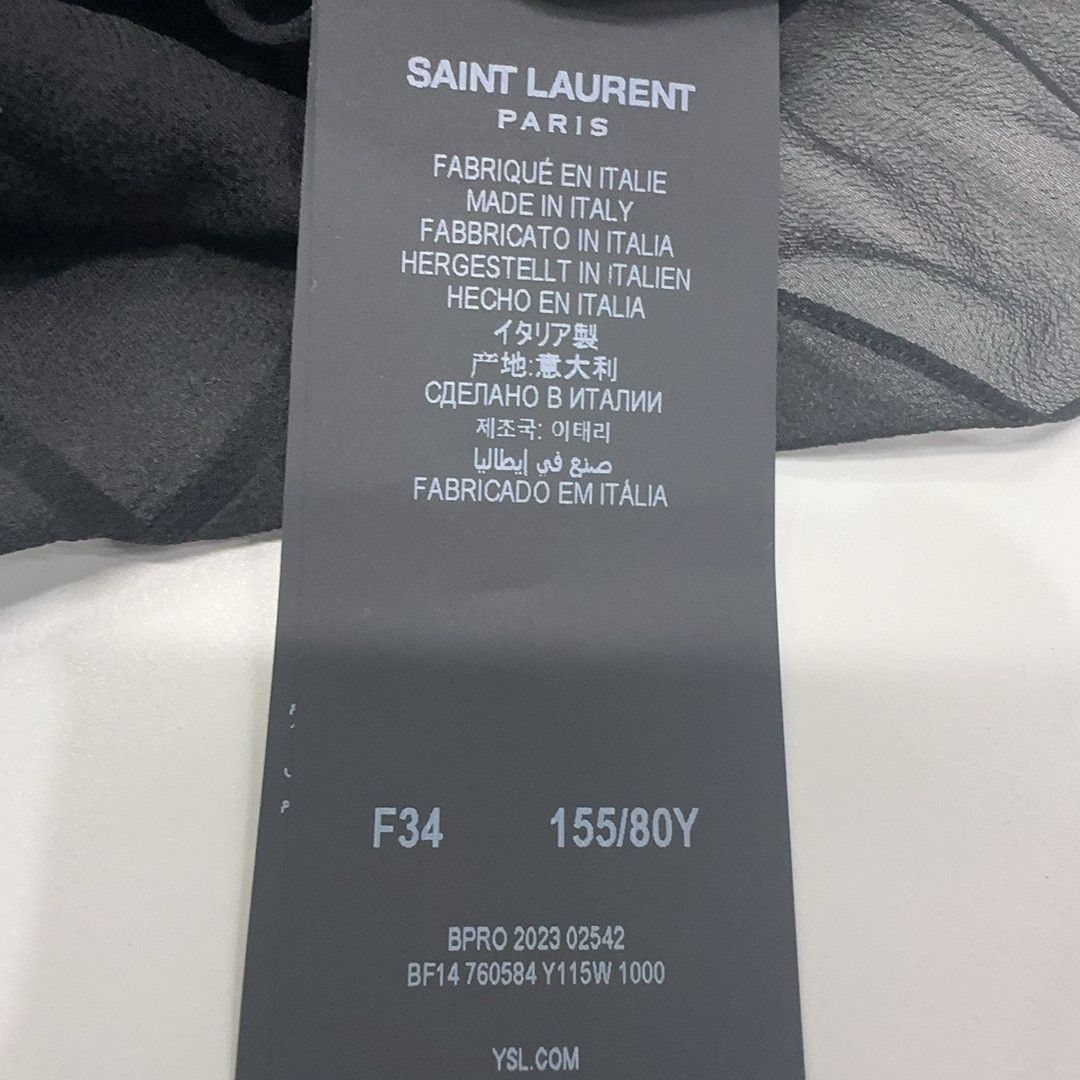 Saint Laurent Paris Saint Laurent Silk High-Neck Blouse Size FR 34 Size XS / US 0-2 / IT 36-38 - 4 Thumbnail