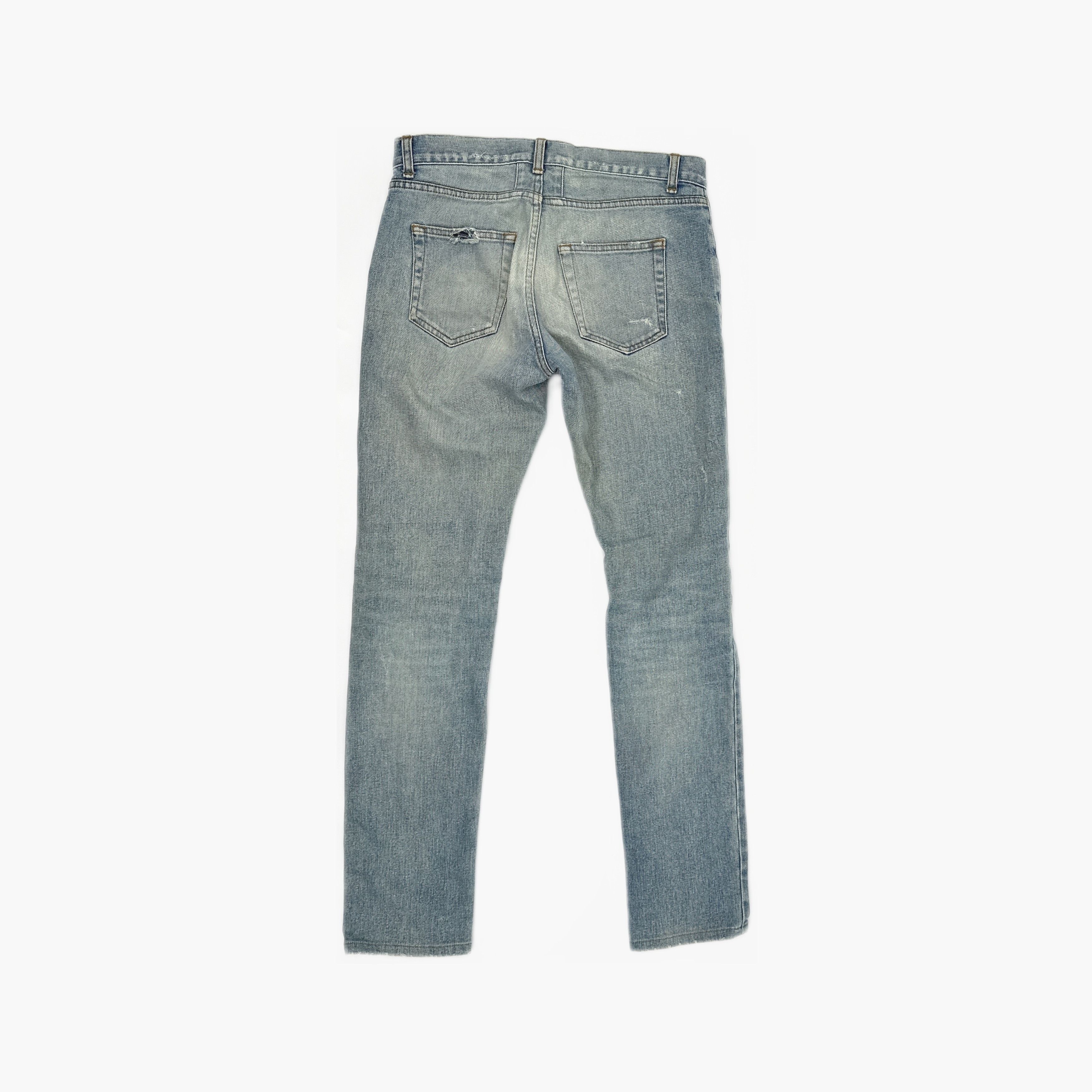 Saint Laurent Paris Saint Laurent Distressed Denim Jeans Size 29 Size US 29 - 2 Thumbnail