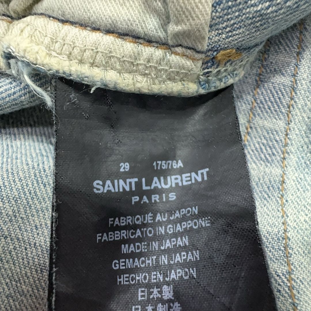 Saint Laurent Paris Saint Laurent Distressed Denim Jeans Size 29 Size US 29 - 4 Thumbnail