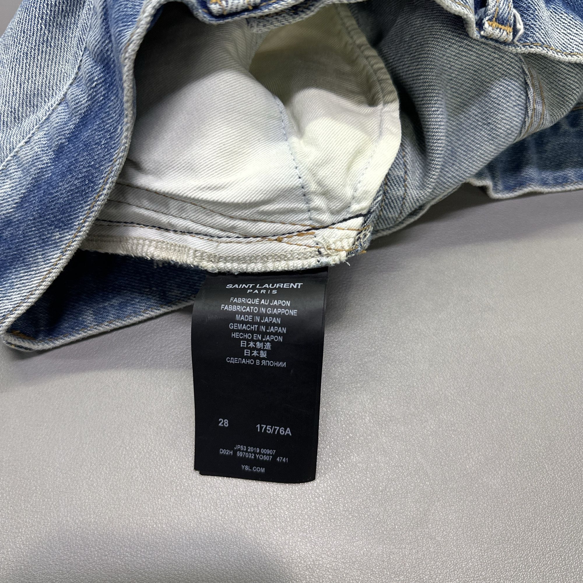 Saint Laurent Paris Saint Laurent Blue Denim Jeans Size 28 Size US 28 / EU 44 - 4 Thumbnail