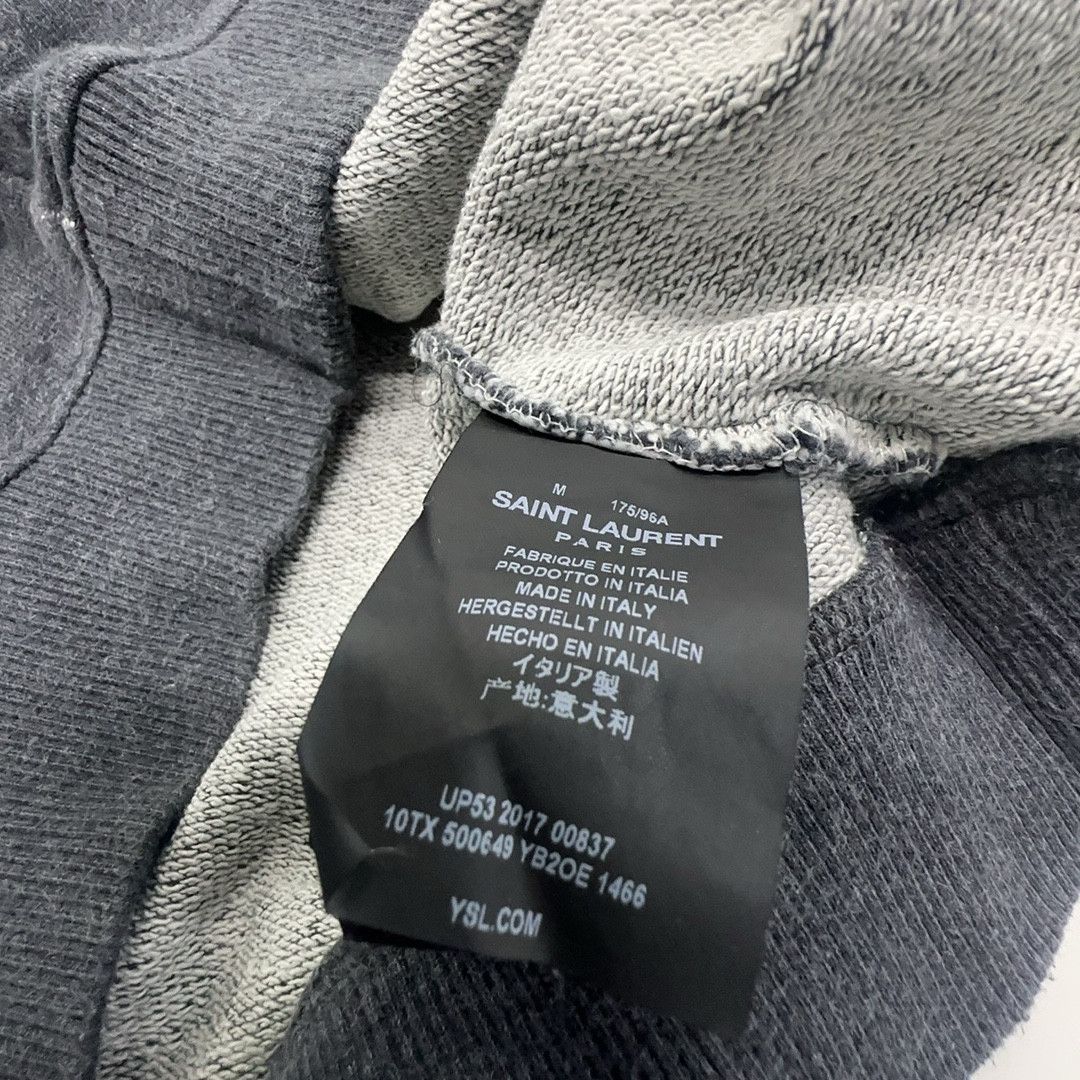 Saint Laurent Paris Saint Laurent Logo Lightning Sweatshirt Gray Size M Size US M / EU 48-50 / 2 - 3 Thumbnail