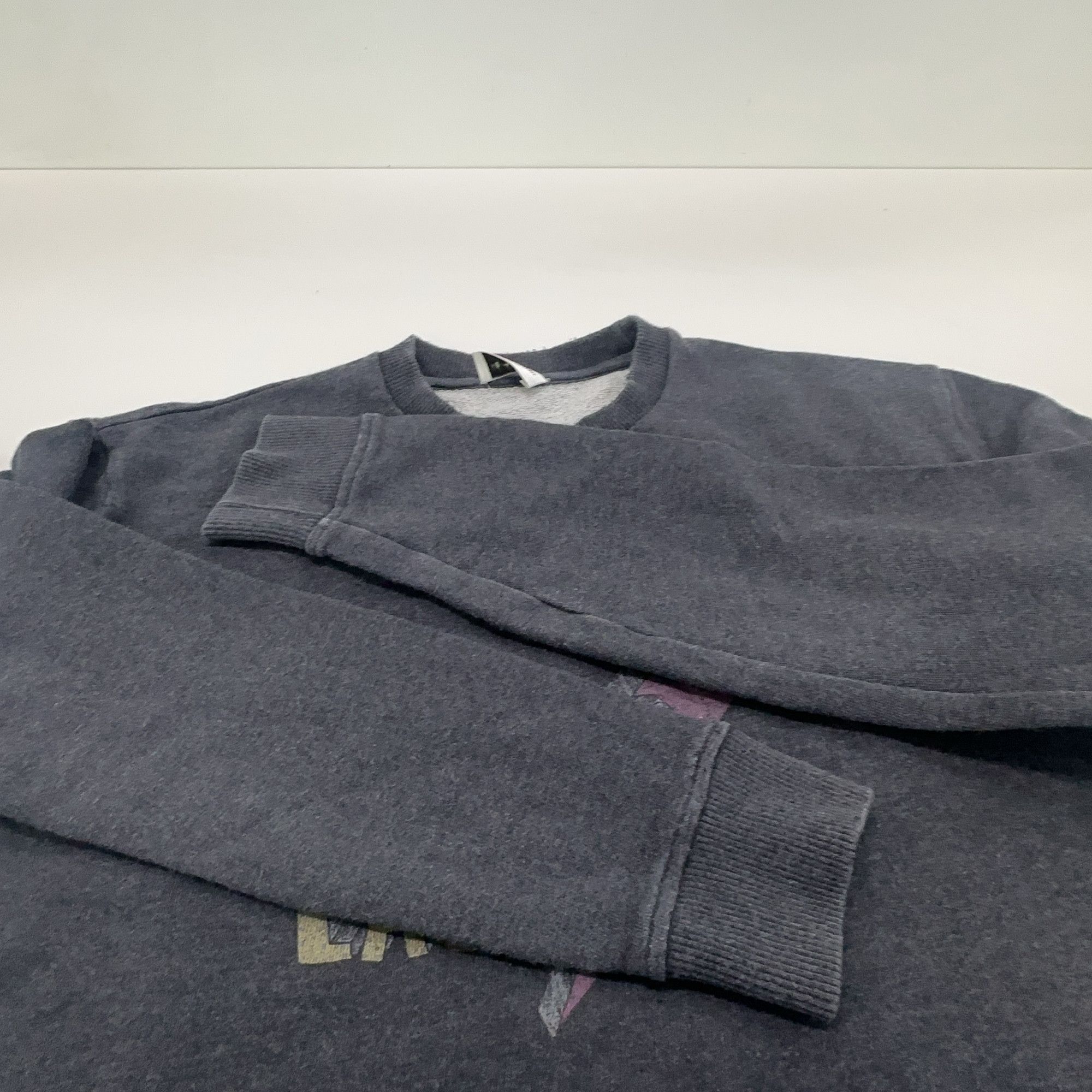 Saint Laurent Paris Saint Laurent Logo Lightning Sweatshirt Gray Size M Size US M / EU 48-50 / 2 - 9 Thumbnail