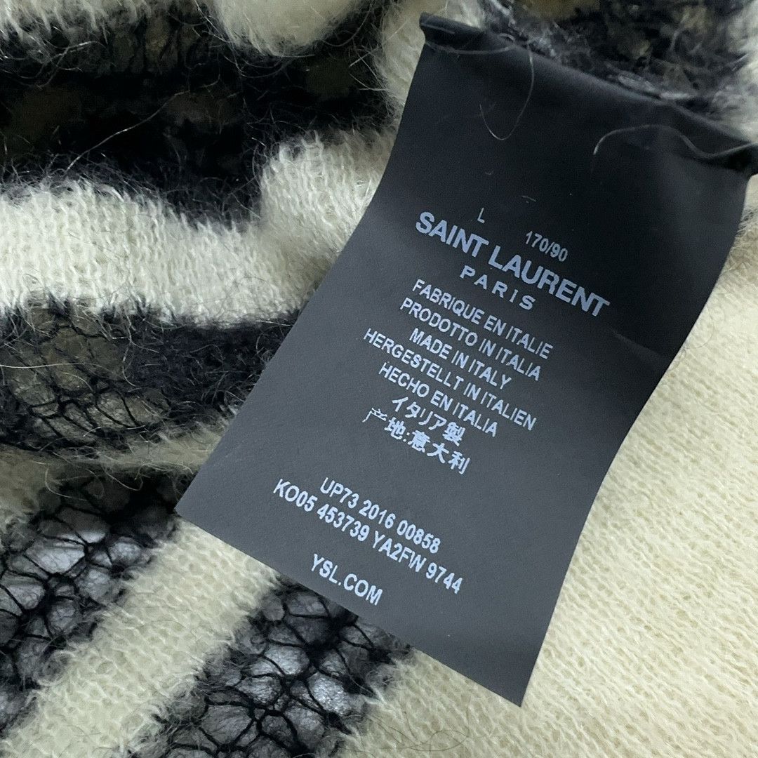Saint Laurent Paris Saint Laurent Striped Knit Sweater Size L Size L / US 10 / IT 46 - 4 Thumbnail