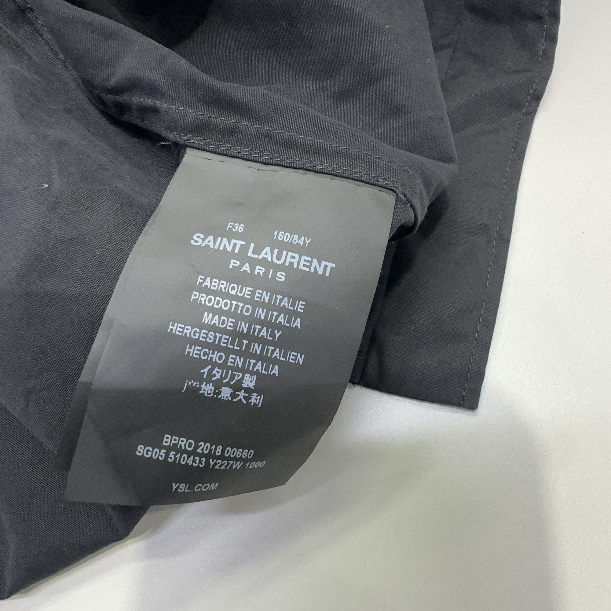 Saint Laurent Paris Saint Laurent Black Button Up Shirt Size 36 Size XS / US 0-2 / IT 36-38 - 4 Thumbnail