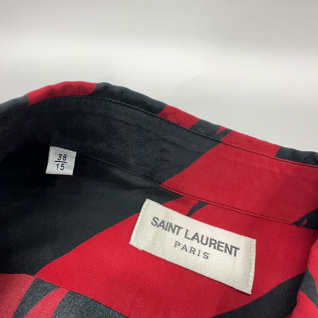 Saint Laurent Paris Saint Laurent Flame Print Silk Shirt Size 38 Size US S / EU 44-46 / 1 - 3 Thumbnail