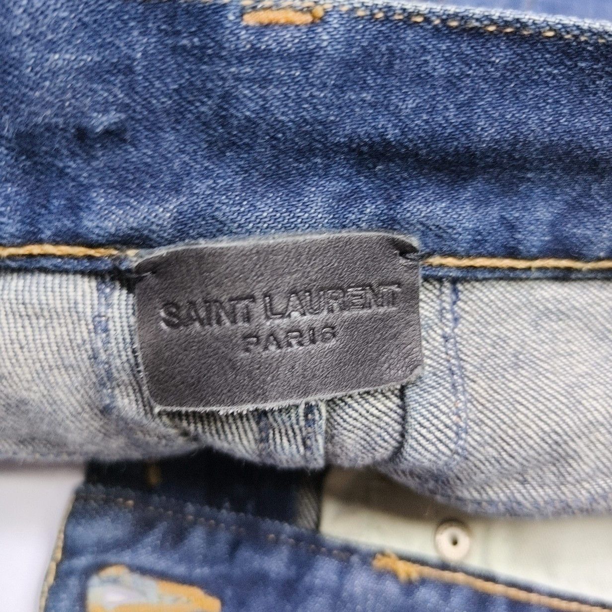 Saint Laurent Paris Saint Laurent Blue Denim Jeans Size 29 Size US 29 - 3 Thumbnail