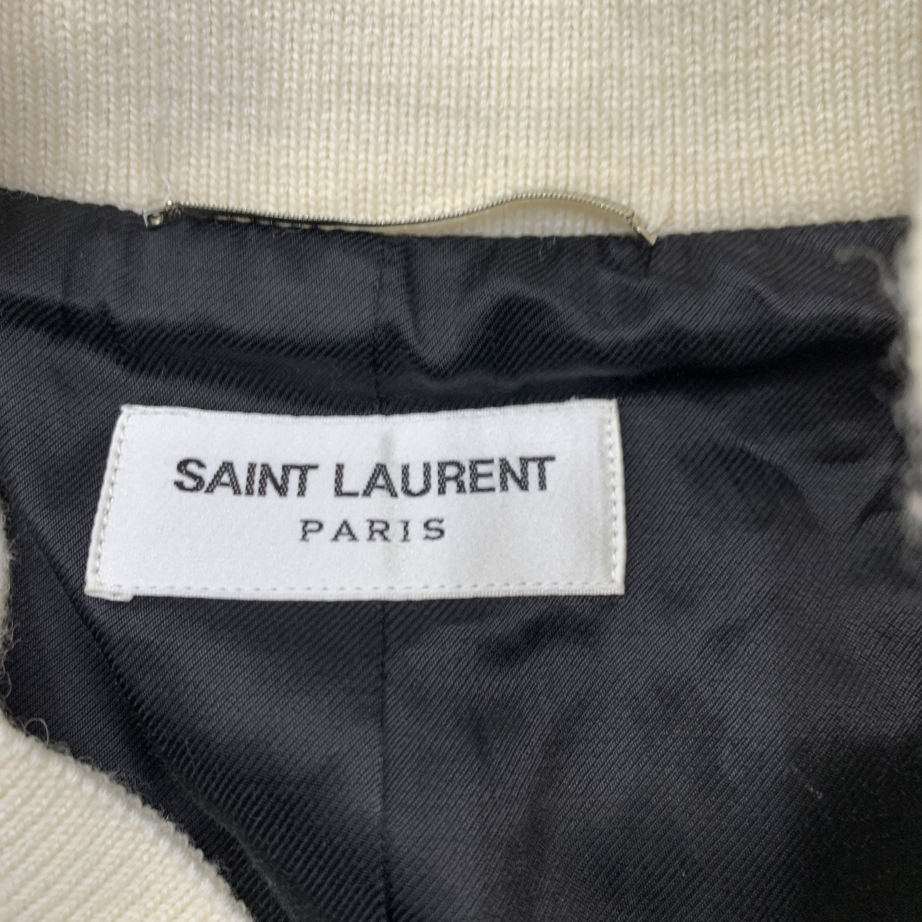 Saint Laurent Paris Saint Laurent Striped Varsity Jacket Size 50 Size US M / EU 48-50 / 2 - 2 Thumbnail