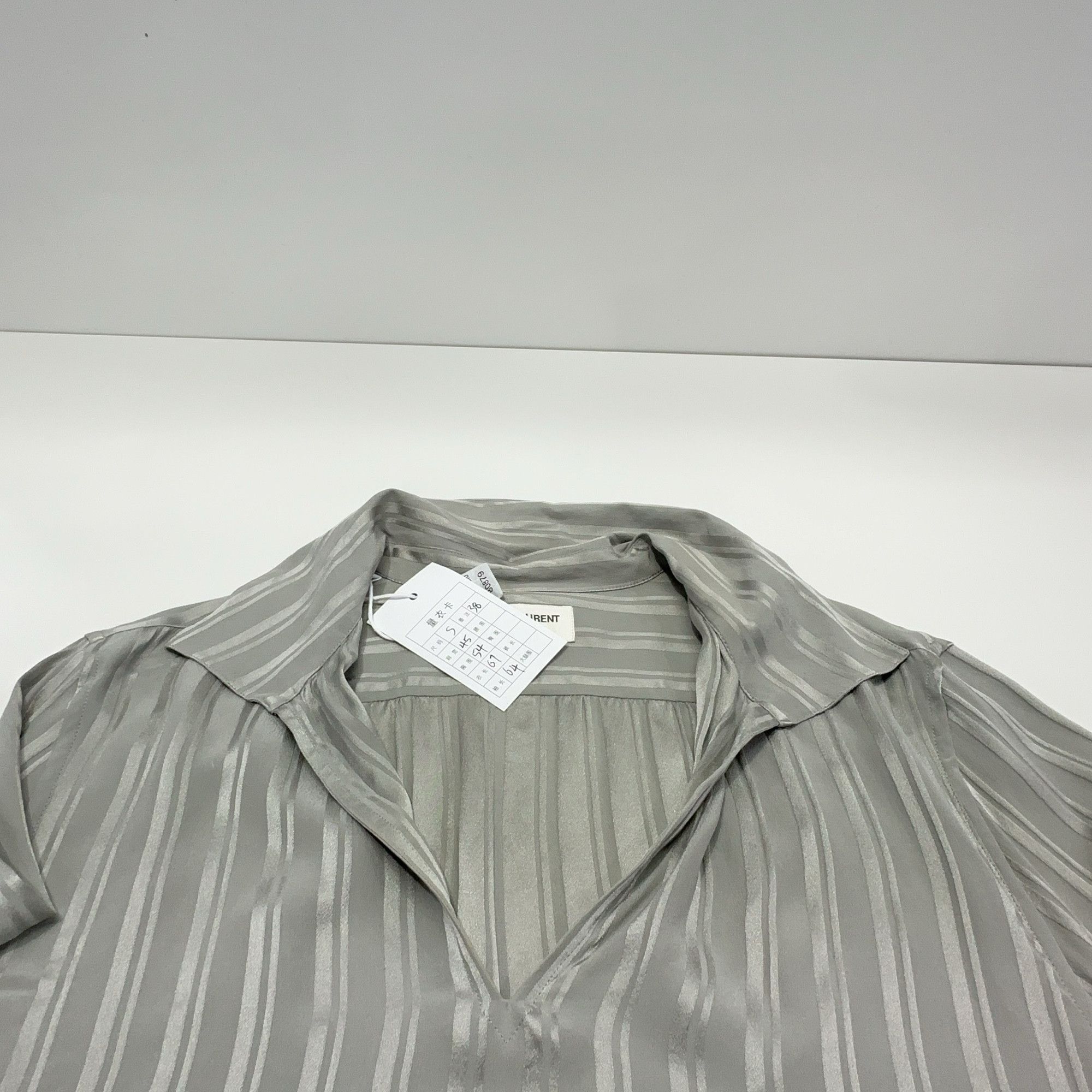 Saint Laurent Paris Saint Laurent Striped Silk Shirt Size S Size US S / EU 44-46 / 1 - 6 Thumbnail