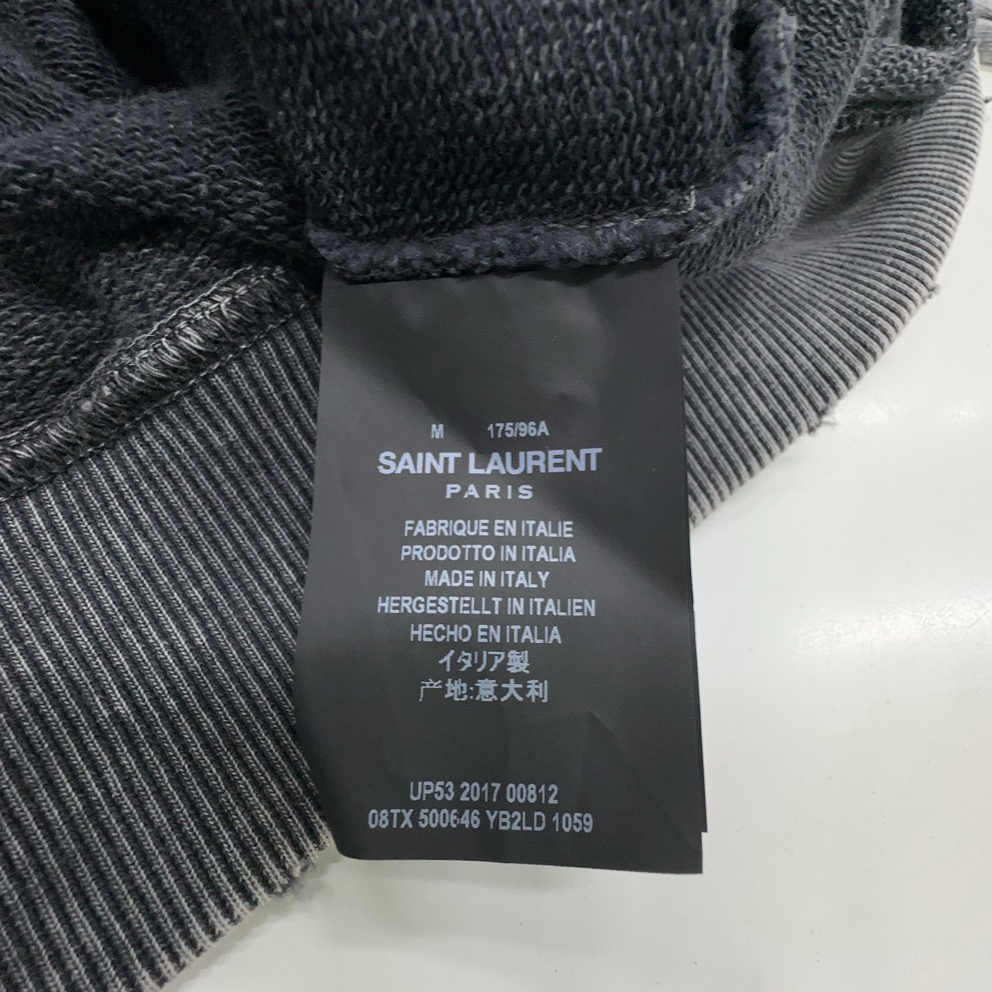 Saint Laurent Paris Saint Laurent Acid Wash Hoodie Size M Size US M / EU 48-50 / 2 - 3 Thumbnail