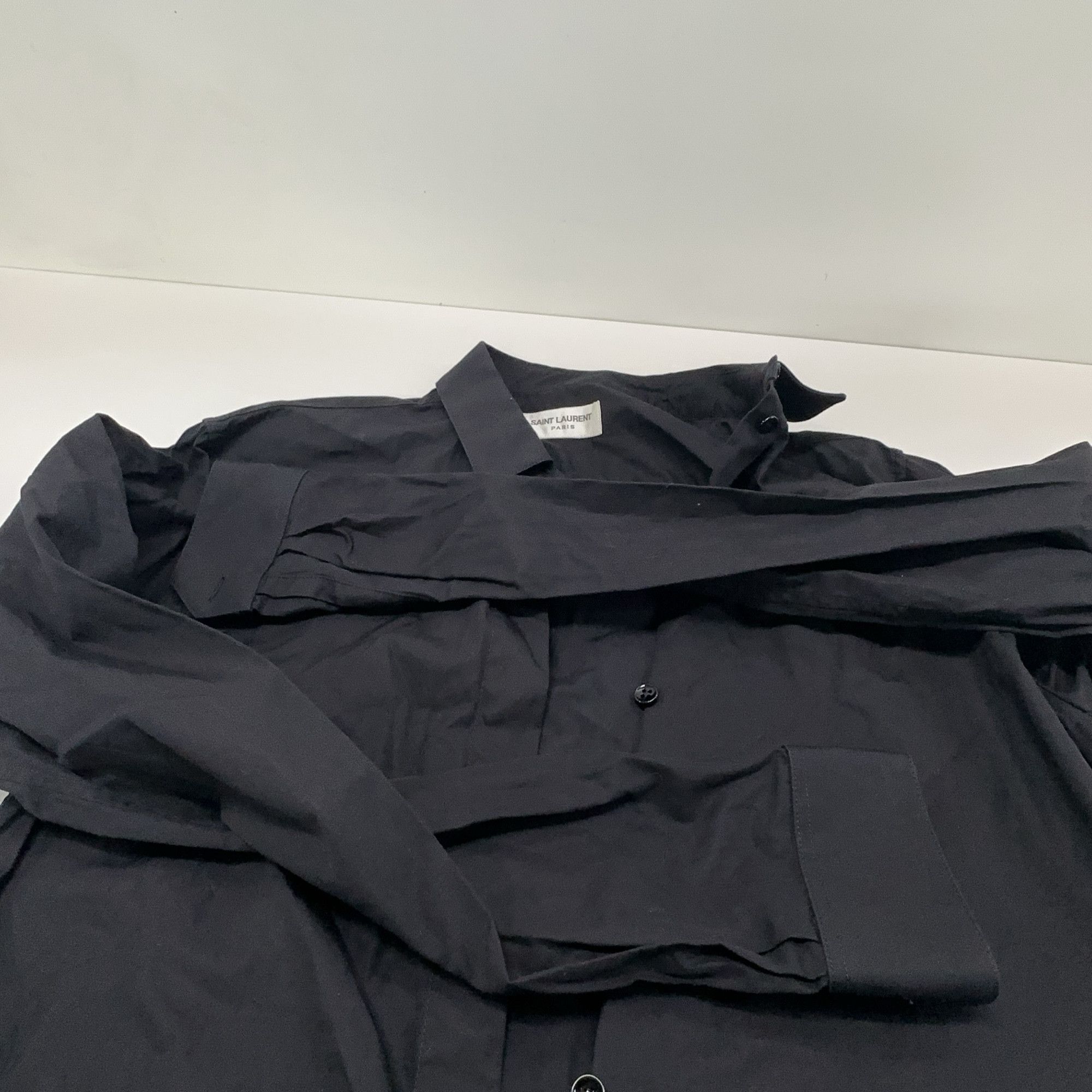 Saint Laurent Paris Saint Laurent Black Button Up Shirt Size 36 Size XS / US 0-2 / IT 36-38 - 12 Thumbnail