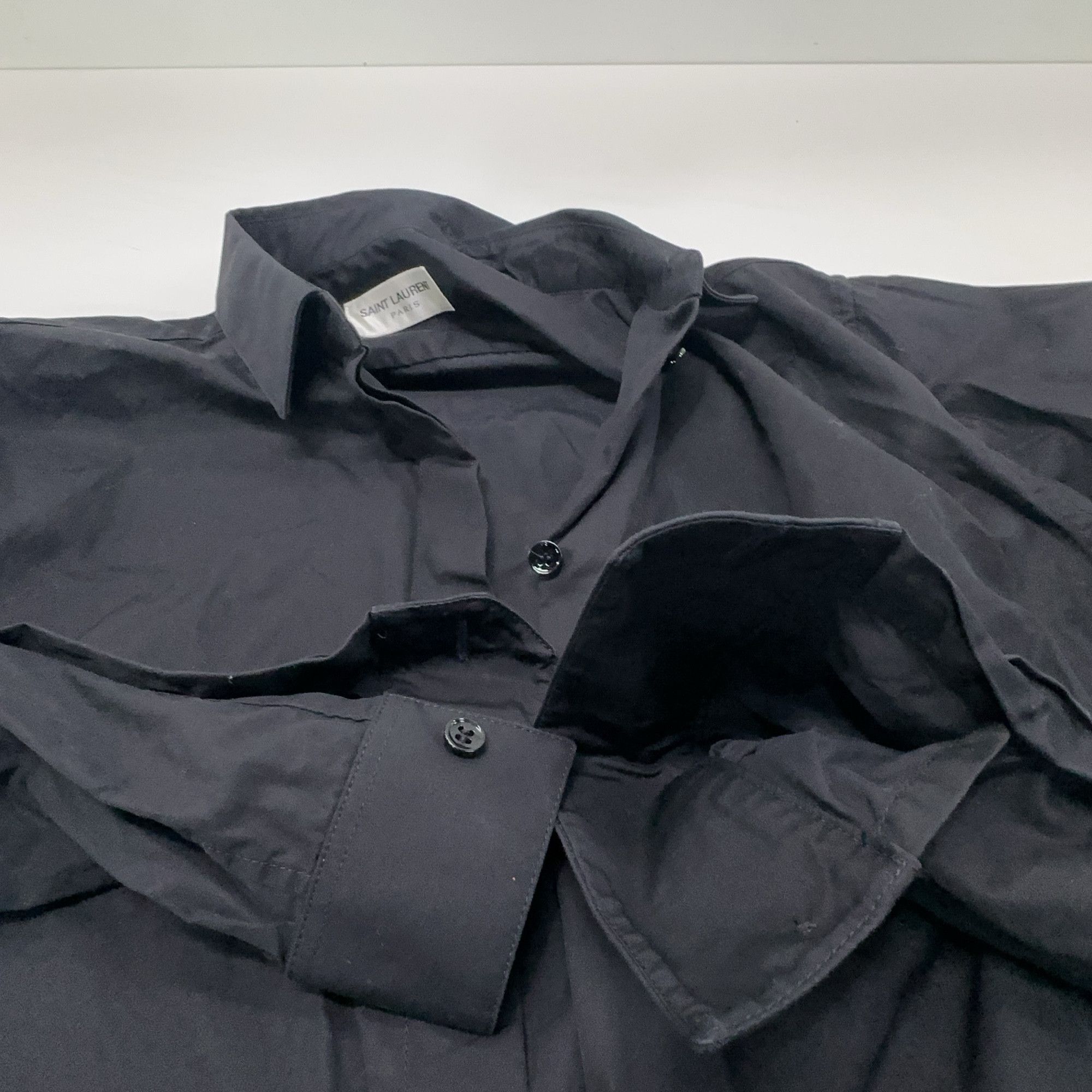 Saint Laurent Paris Saint Laurent Black Button Up Shirt Size 36 Size XS / US 0-2 / IT 36-38 - 8 Thumbnail