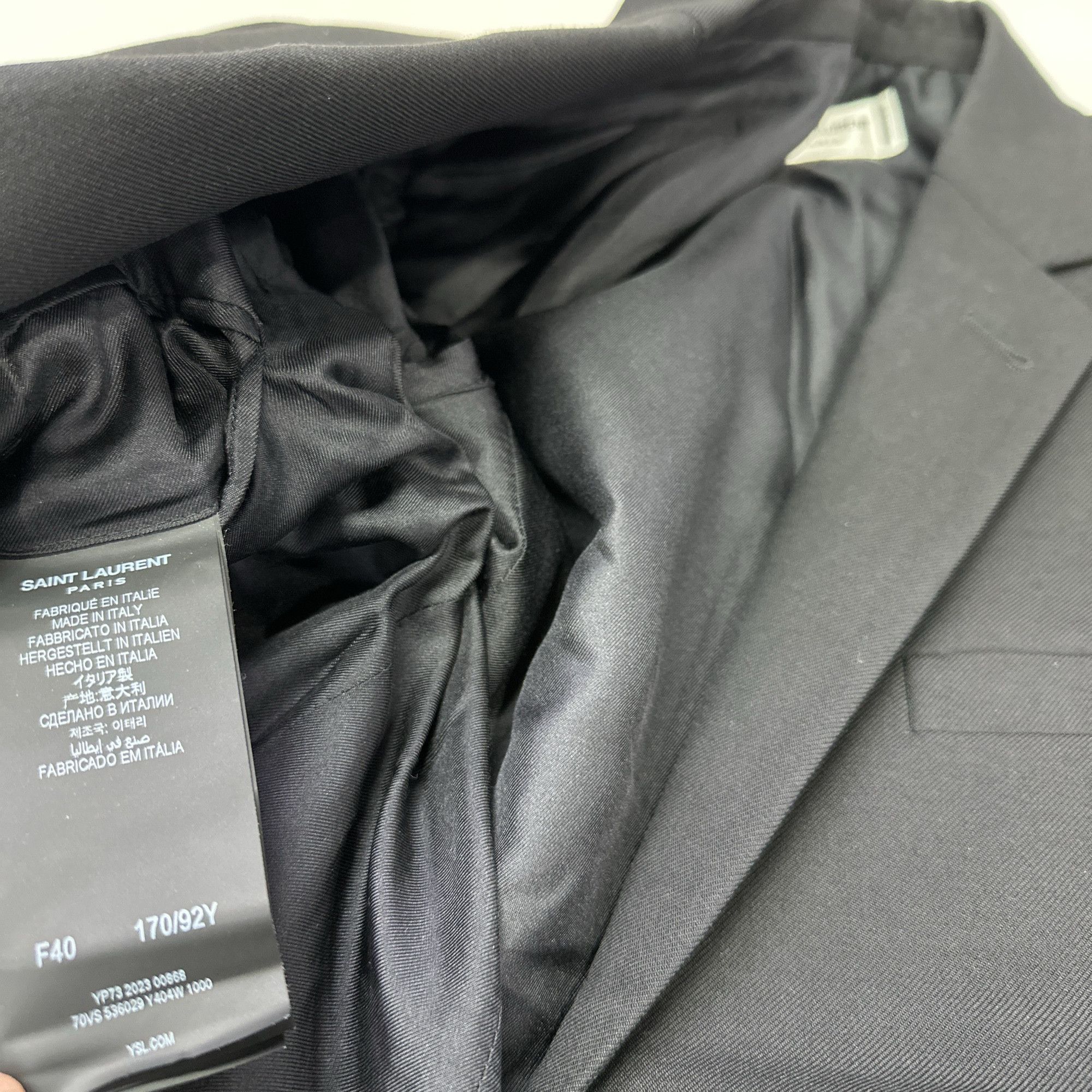 Saint Laurent Paris Saint Laurent Uniform Blazer Black 36R Size 34R - 4 Thumbnail
