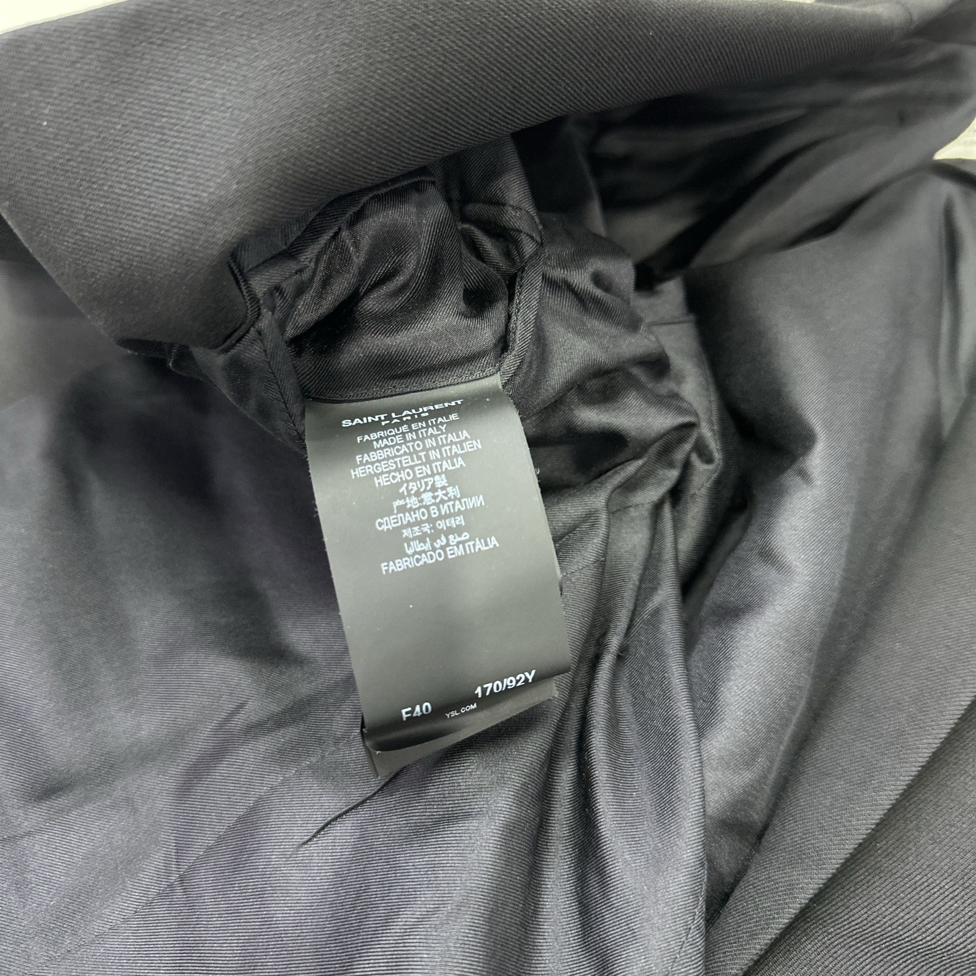 Saint Laurent Paris Saint Laurent Uniform Blazer Black 36R Size 34R - 3 Thumbnail
