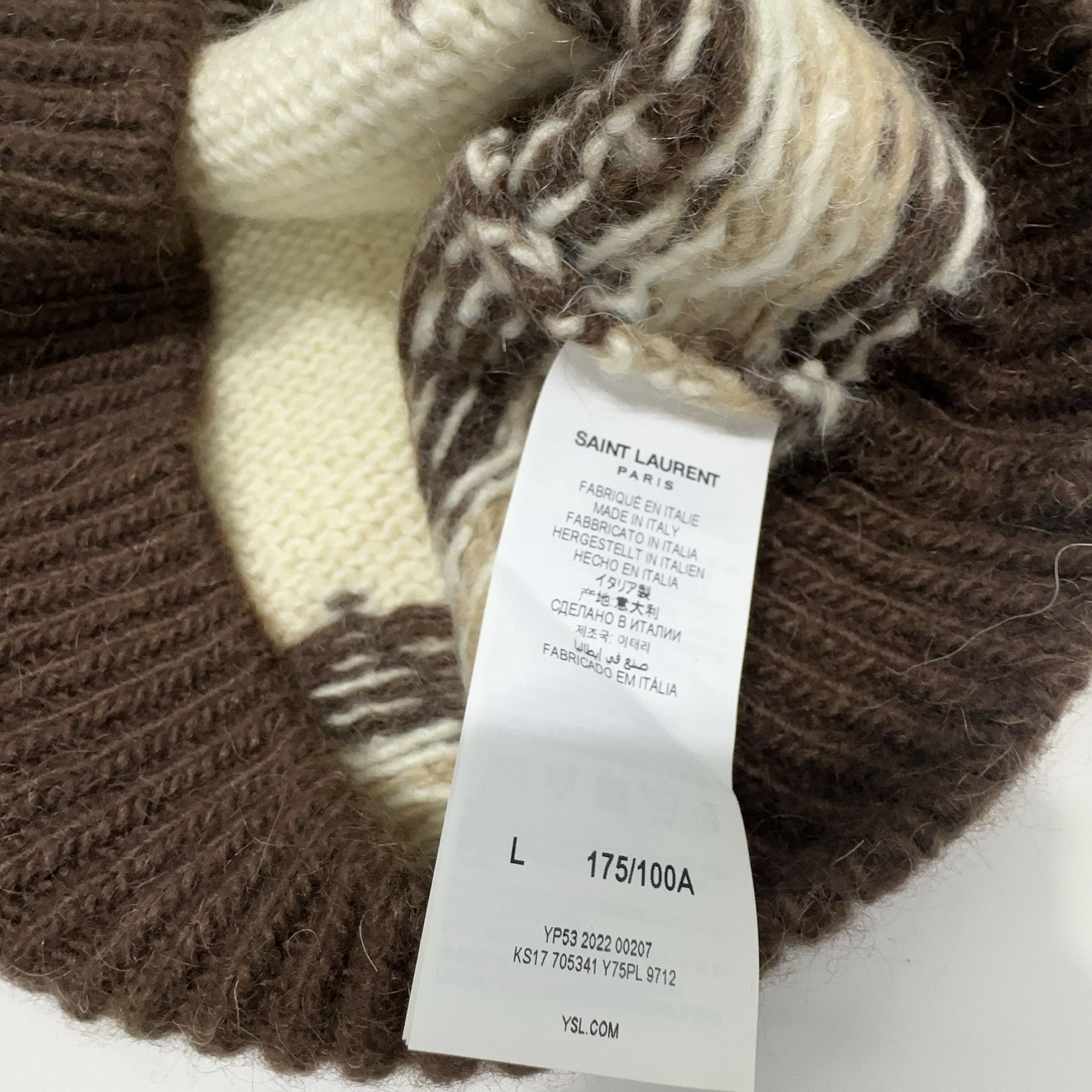 Saint Laurent Paris SAINT LAURENT Striped Fair Isle Sweater US L Size US L / EU 52-54 / 3 - 3 Thumbnail