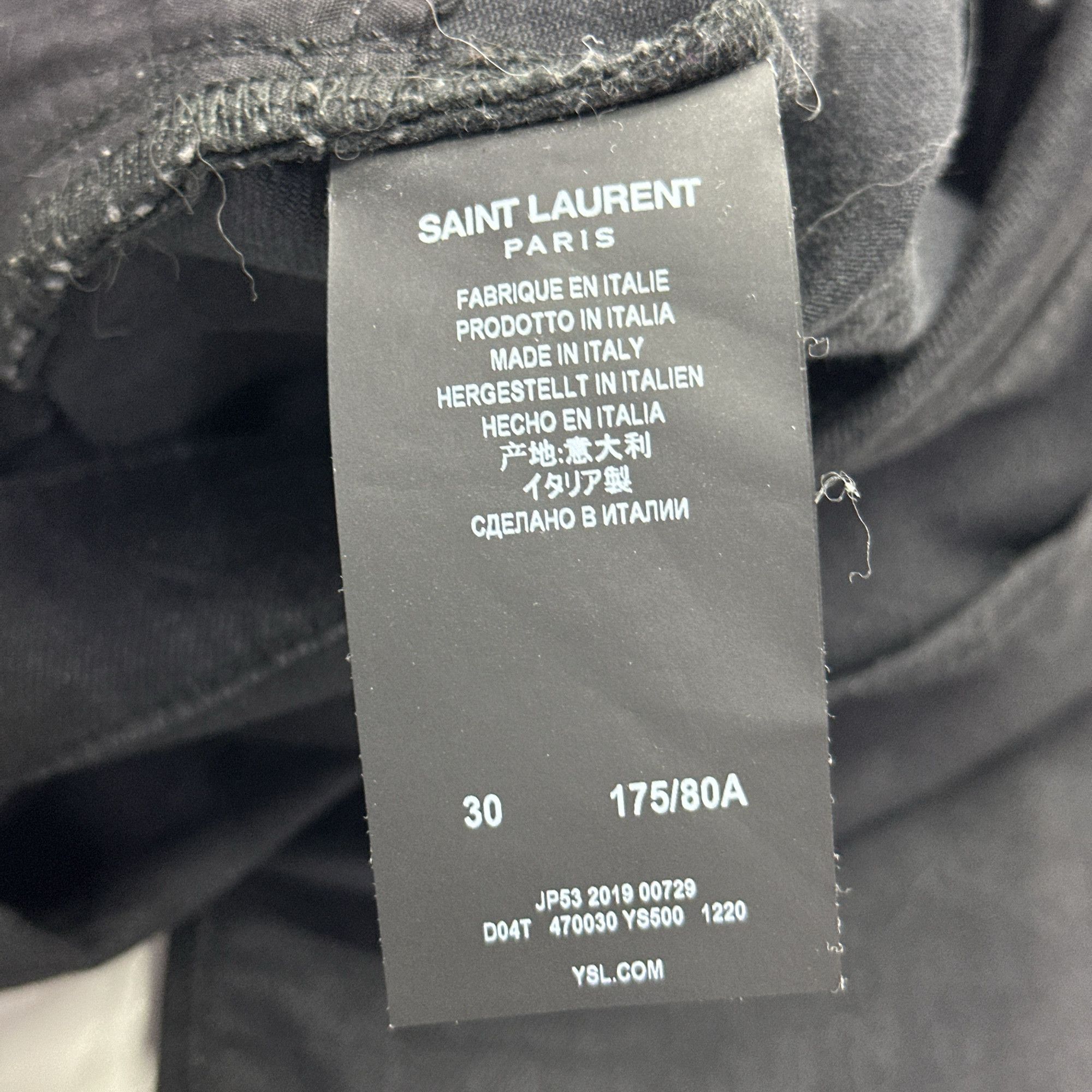 Saint Laurent Paris Saint Laurent D02 Distressed Denim Jeans Size 30 Size US 30 / EU 46 - 4 Thumbnail