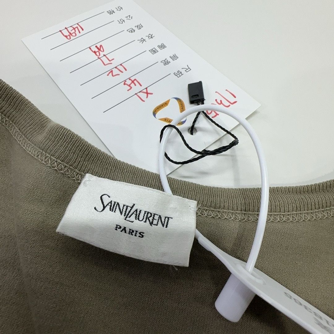 Saint Laurent Paris Saint Laurent Embroidered T-Shirt Size XL Size US XL / EU 56 / 4 - 4 Thumbnail