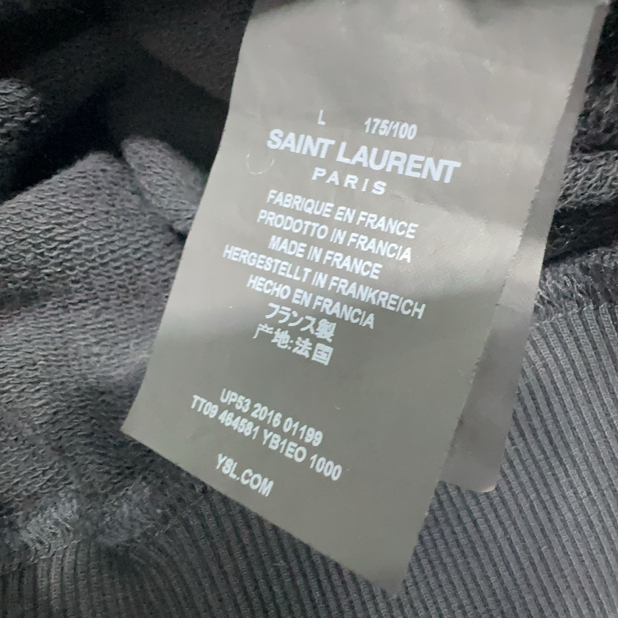 Saint Laurent Paris Saint Laurent Logo Hoodie Size L Size US L / EU 52-54 / 3 - 3 Thumbnail