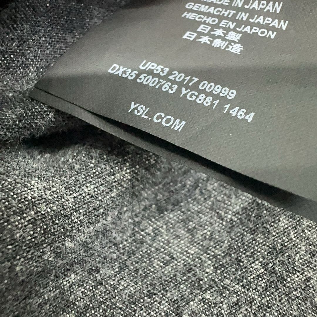 Saint Laurent Paris Saint Laurent Washed Gray Denim Shirt Size S Size US S / EU 44-46 / 1 - 6 Thumbnail