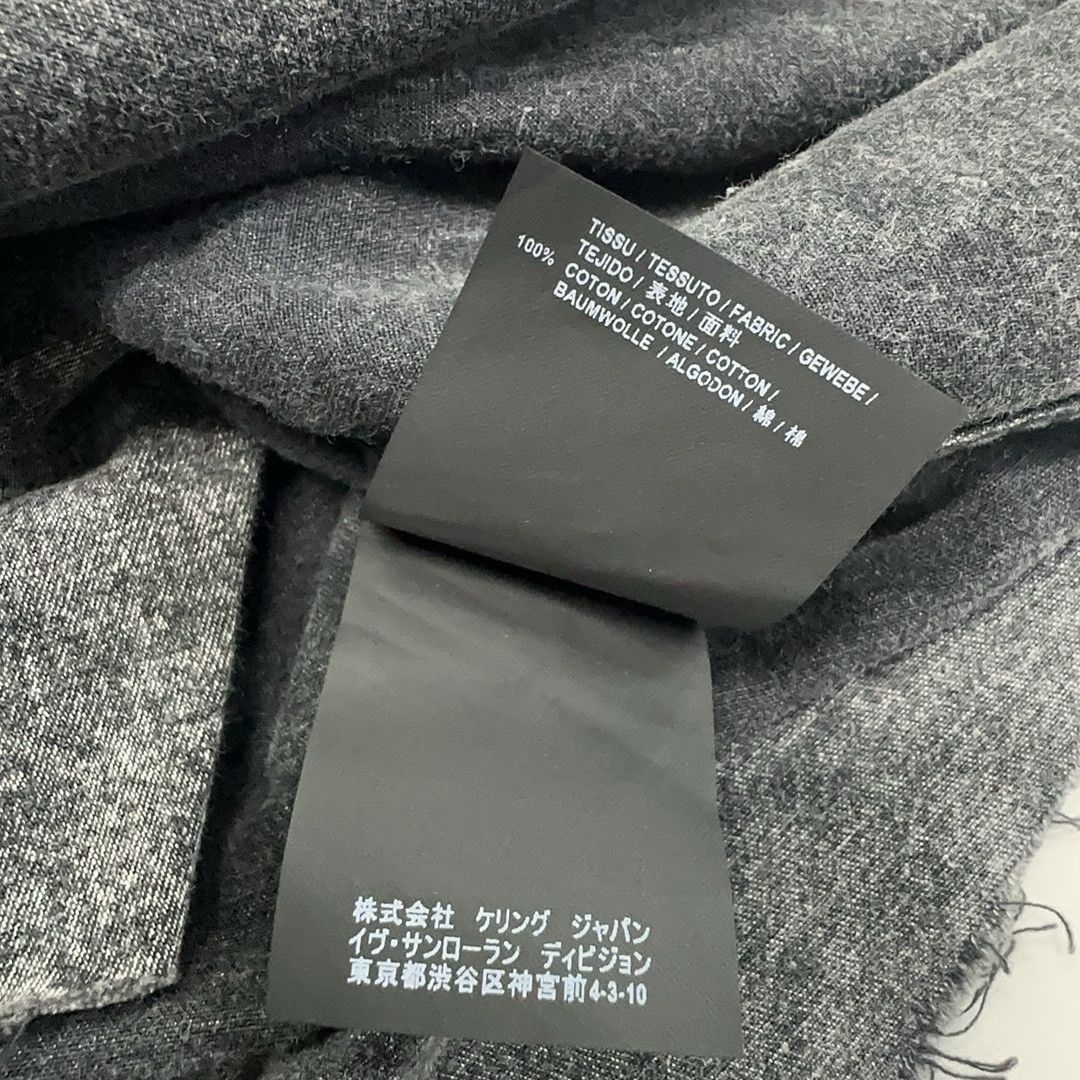 Saint Laurent Paris Saint Laurent Washed Gray Denim Shirt Size S Size US S / EU 44-46 / 1 - 5 Thumbnail